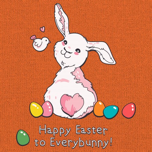 Happy Easter to Everybunny Long Sleeve T-shirt Cute Easter Bunny Rabbit - Picture 12 of 84