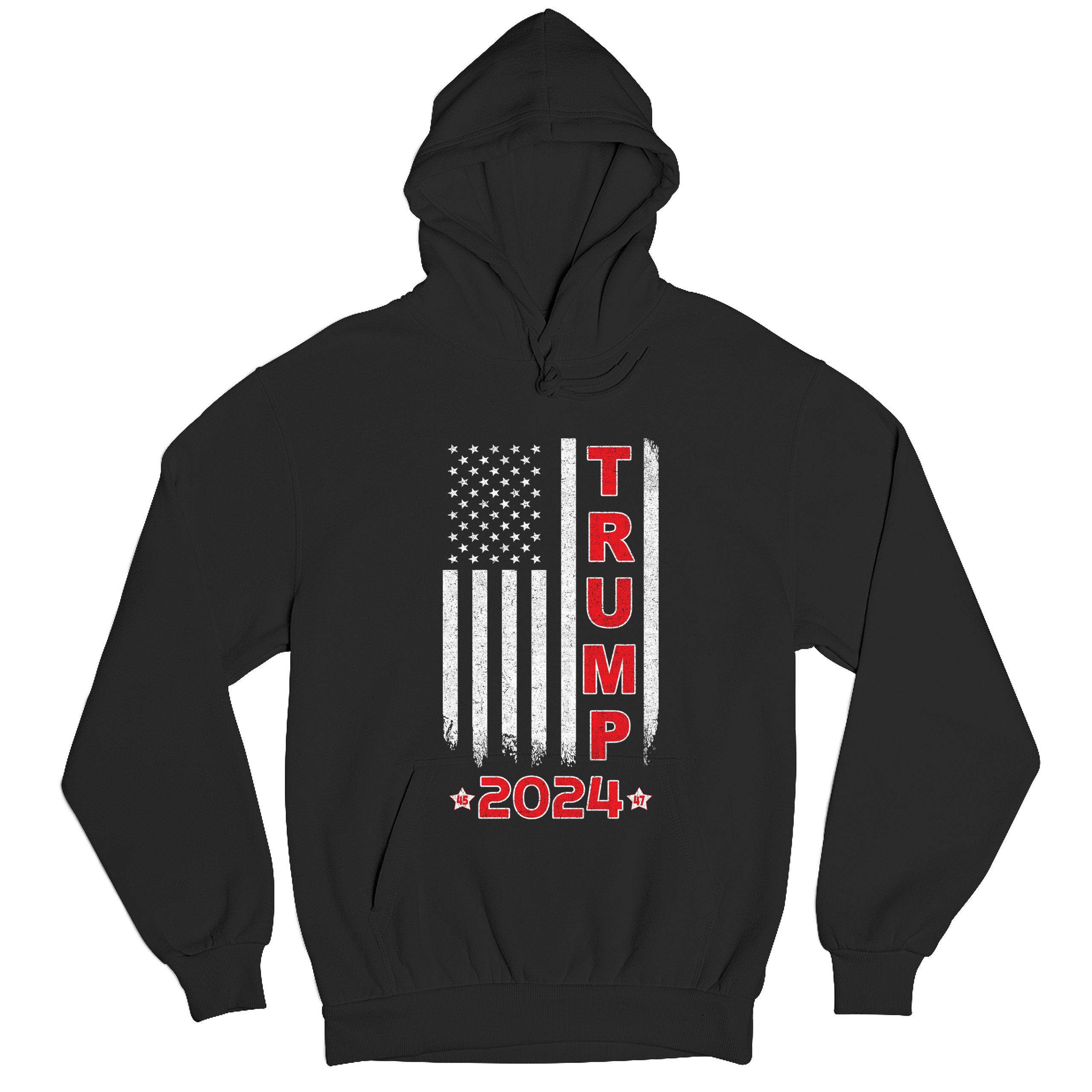 Donald Trump American Flag 2024 45 47 Sweatshirt America First MAGA Hoodie - Picture 6 of 57