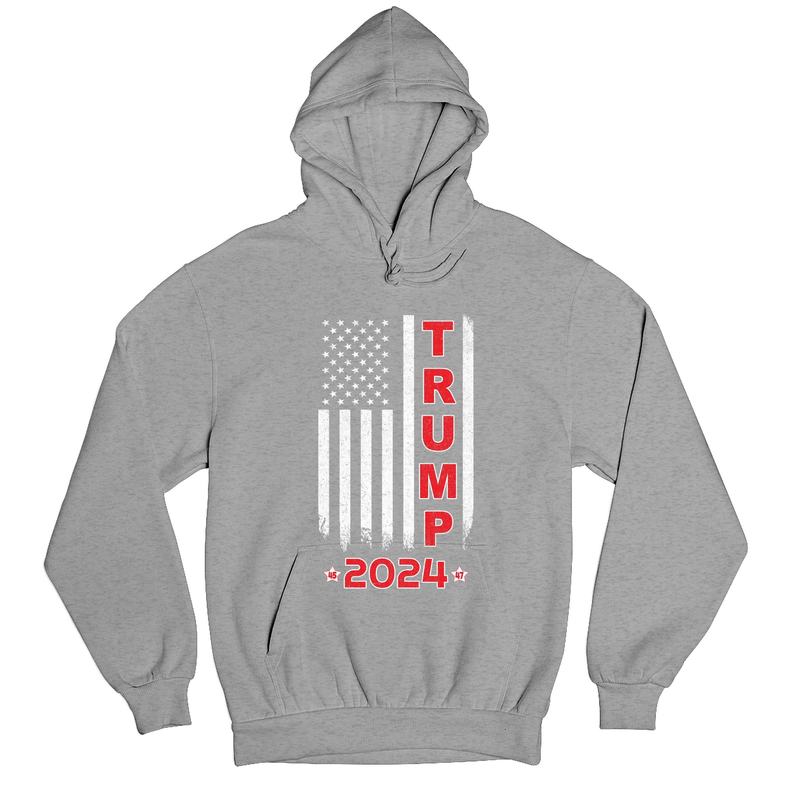 Donald Trump American Flag 2024 45 47 Sweatshirt America First MAGA Hoodie - Picture 13 of 57