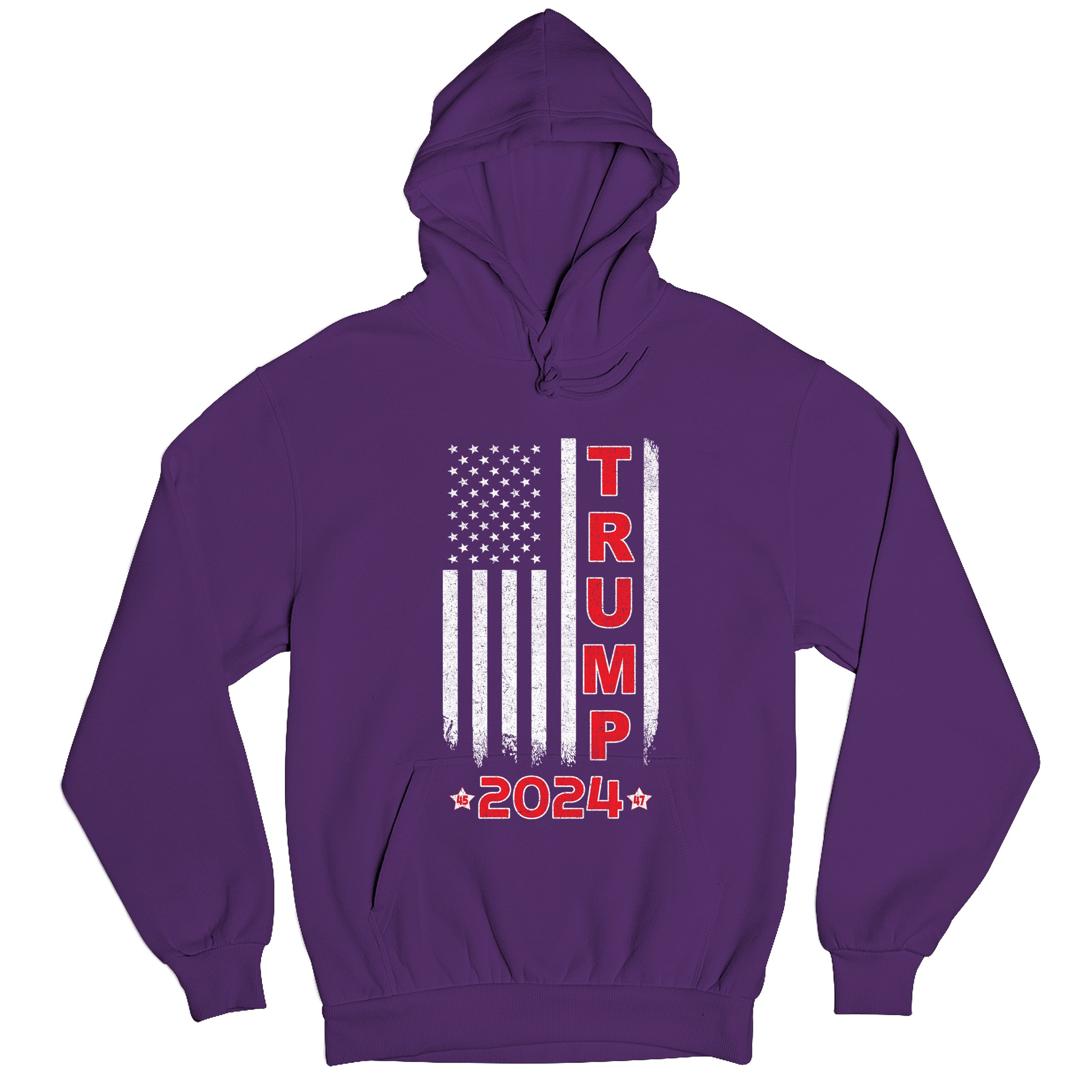 Donald Trump American Flag 2024 45 47 Sweatshirt America First MAGA Hoodie - Picture 27 of 57