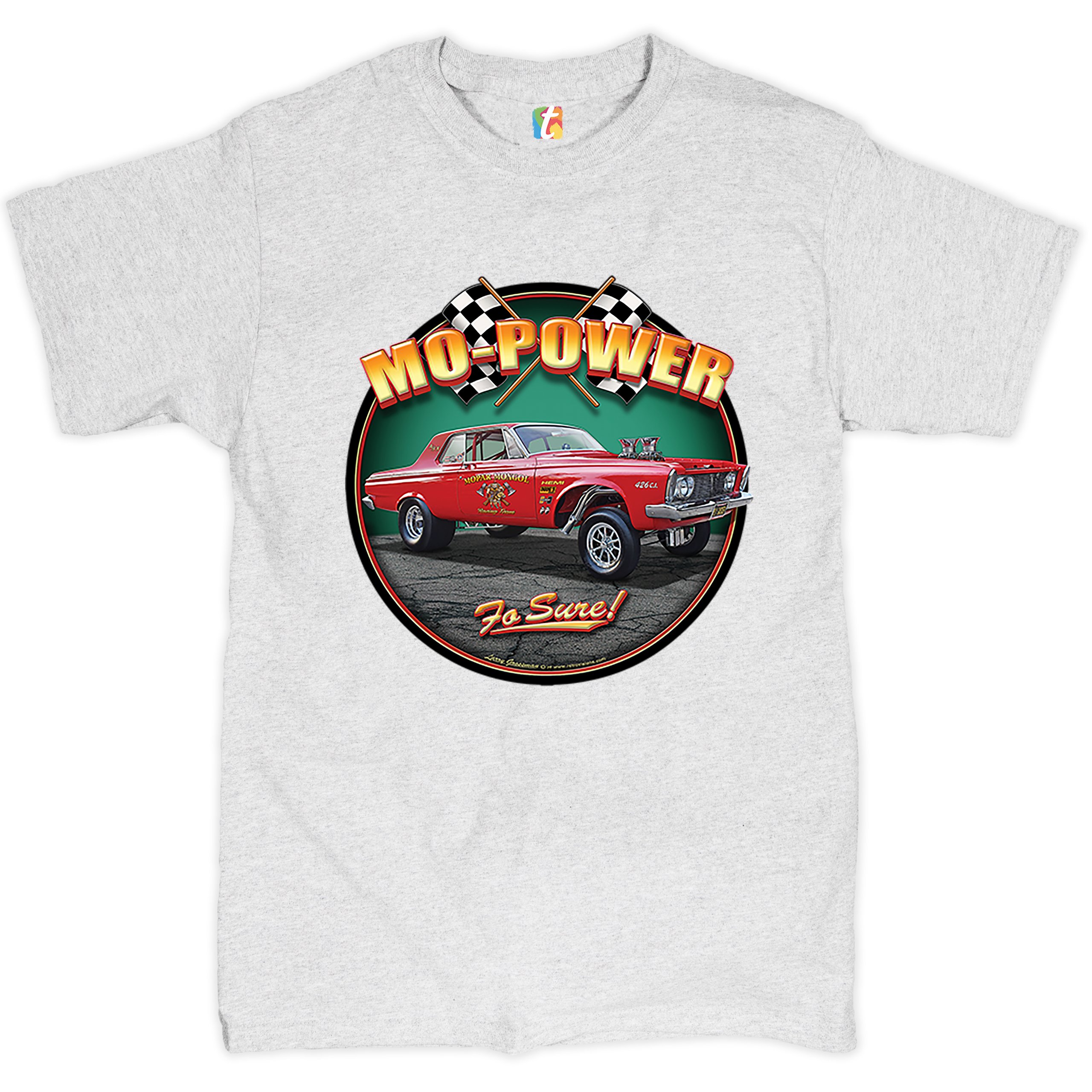 Mo-Power Fo Sure! T-shirt American Muscle Car Racing Route 66 Men's Tee - Picture 38 of 65