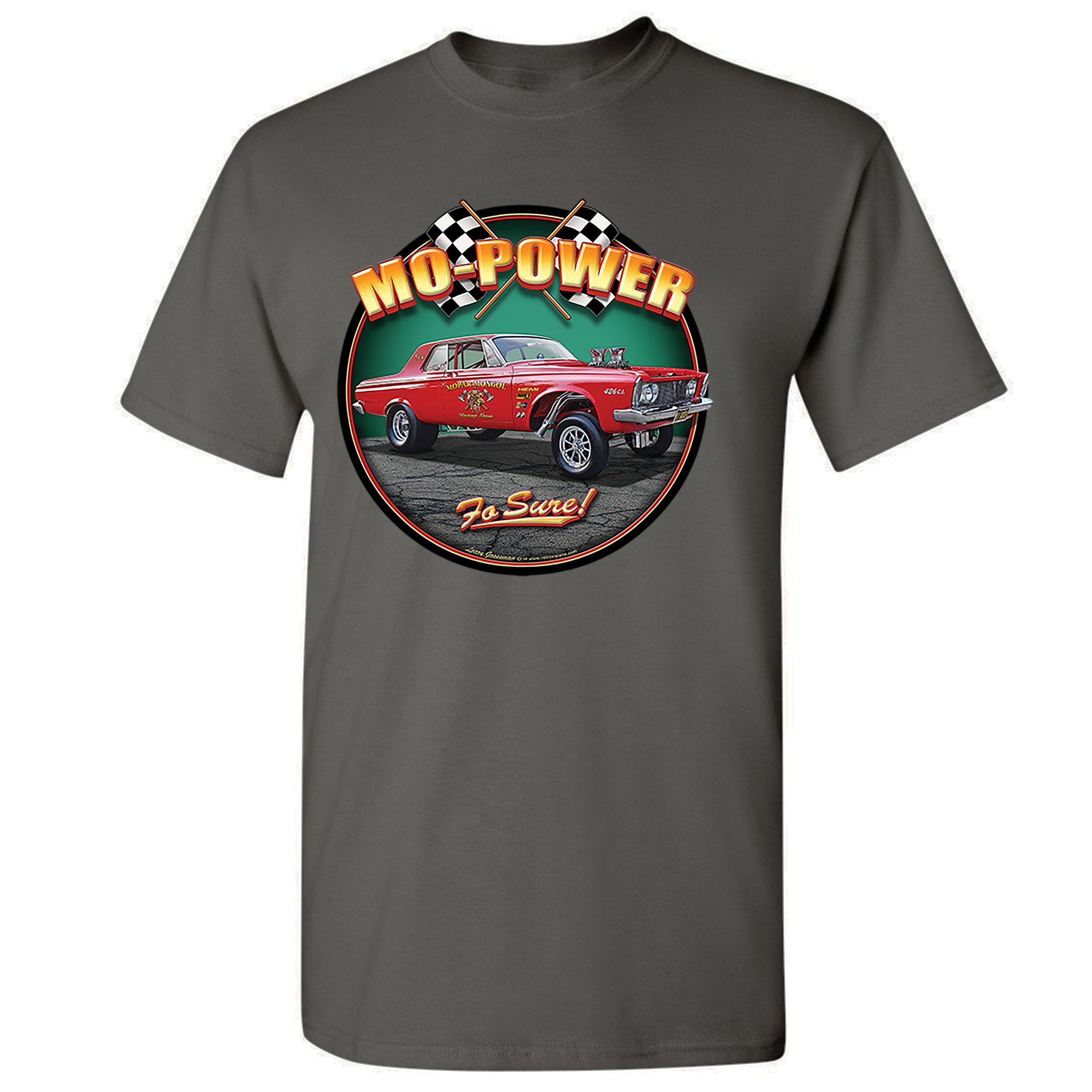 Mo-Power Fo Sure! T-shirt American Muscle Car Racing Route 66 Men's Tee - Picture 47 of 65