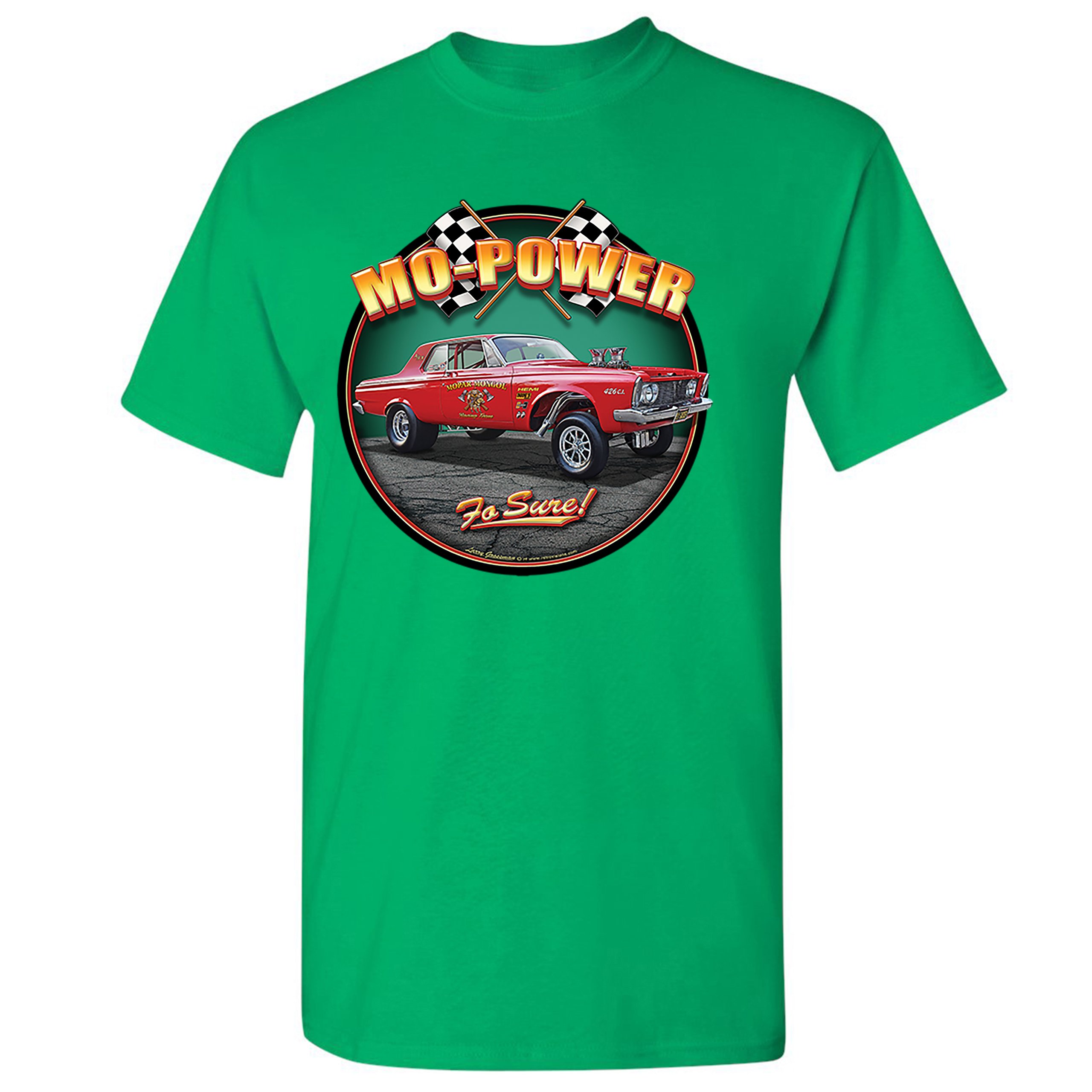 Mo-Power Fo Sure! T-shirt American Muscle Car Racing Route 66 Men's Tee - Picture 35 of 65