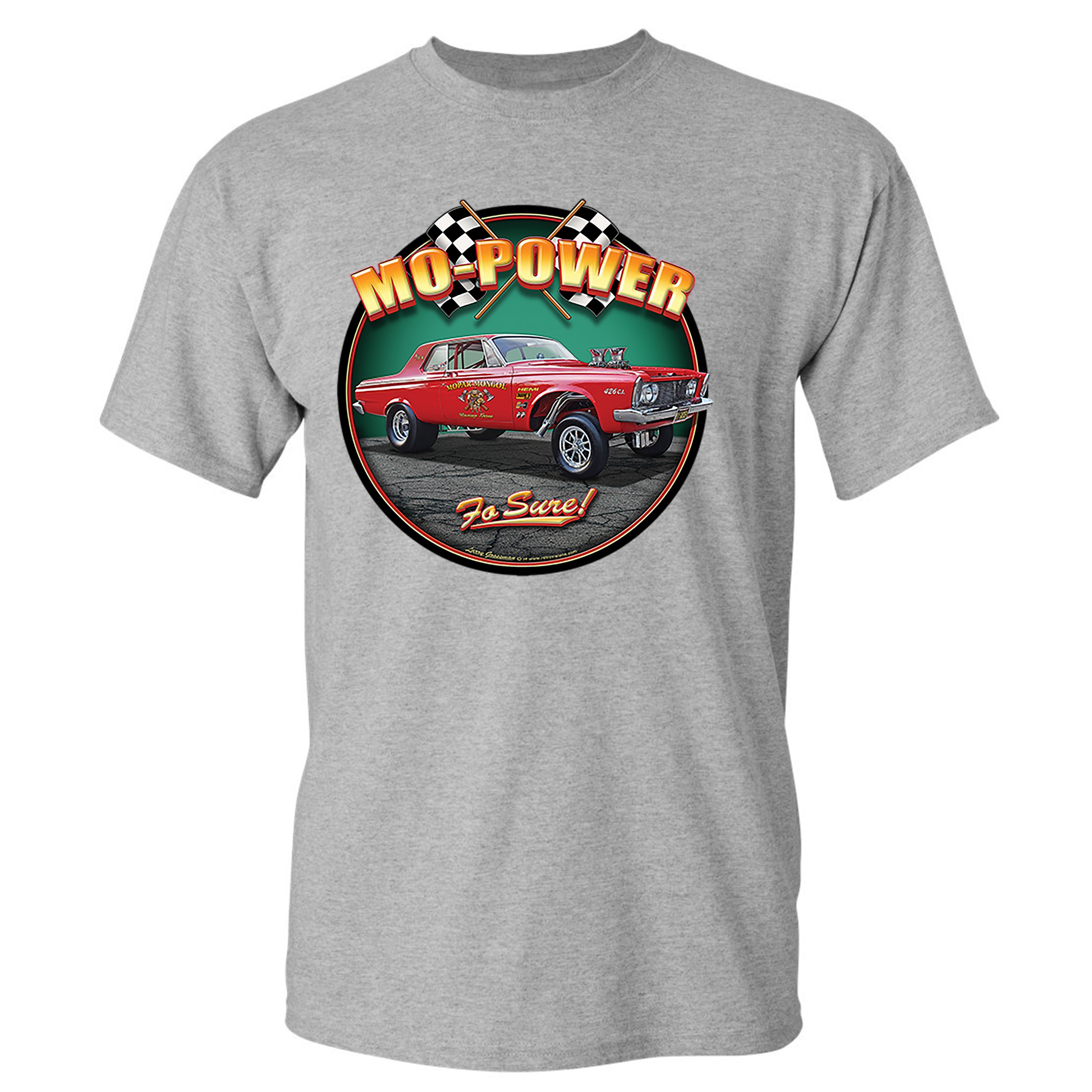 Mo-Power Fo Sure! T-shirt American Muscle Car Racing Route 66 Men's Tee - Picture 7 of 65