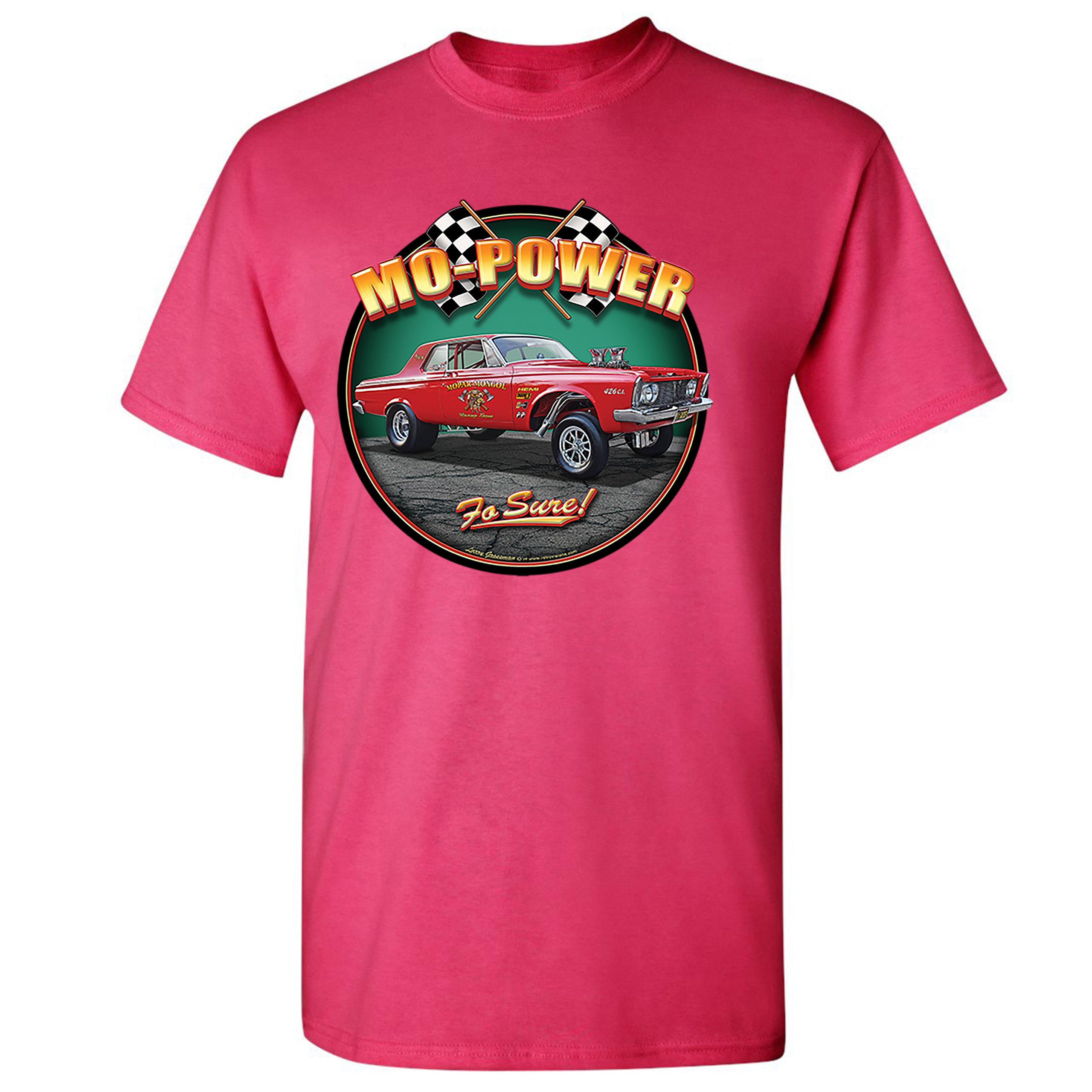 Mo-Power Fo Sure! T-shirt American Muscle Car Racing Route 66 Men's Tee - Picture 15 of 65