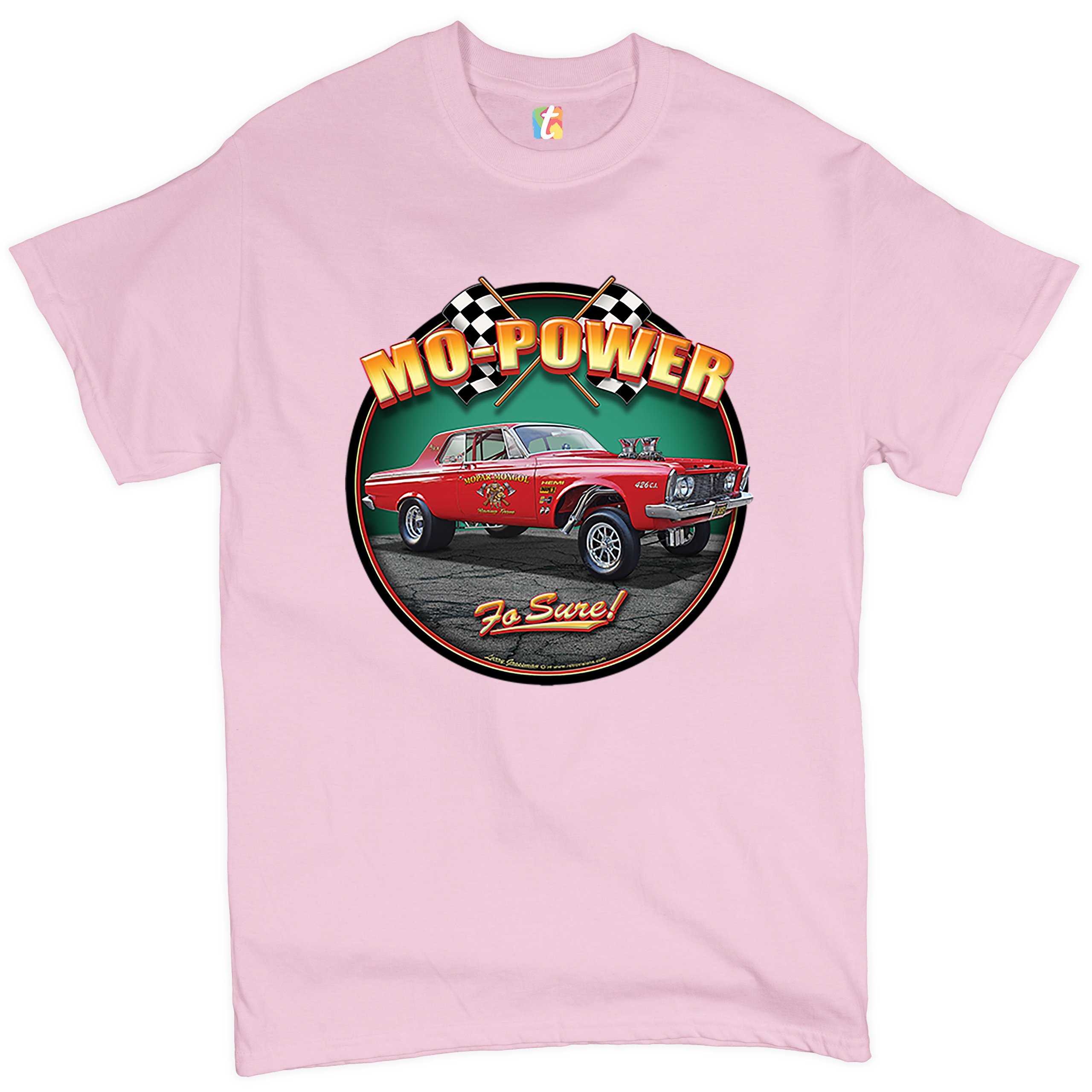 Mo-Power Fo Sure! T-shirt American Muscle Car Racing Route 66 Men's Tee - Picture 50 of 65