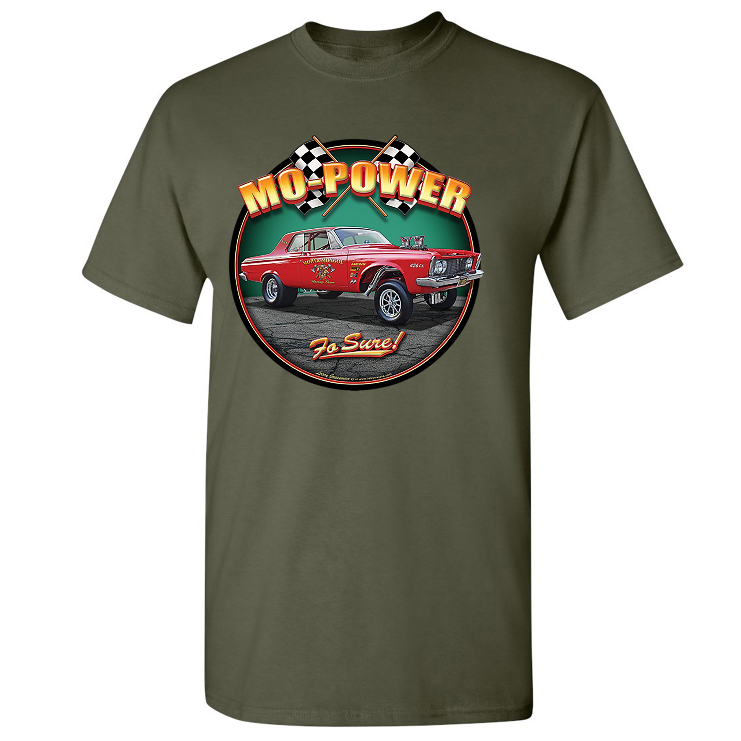 Mo-Power Fo Sure! T-shirt American Muscle Car Racing Route 66 Men's Tee - Picture 55 of 65