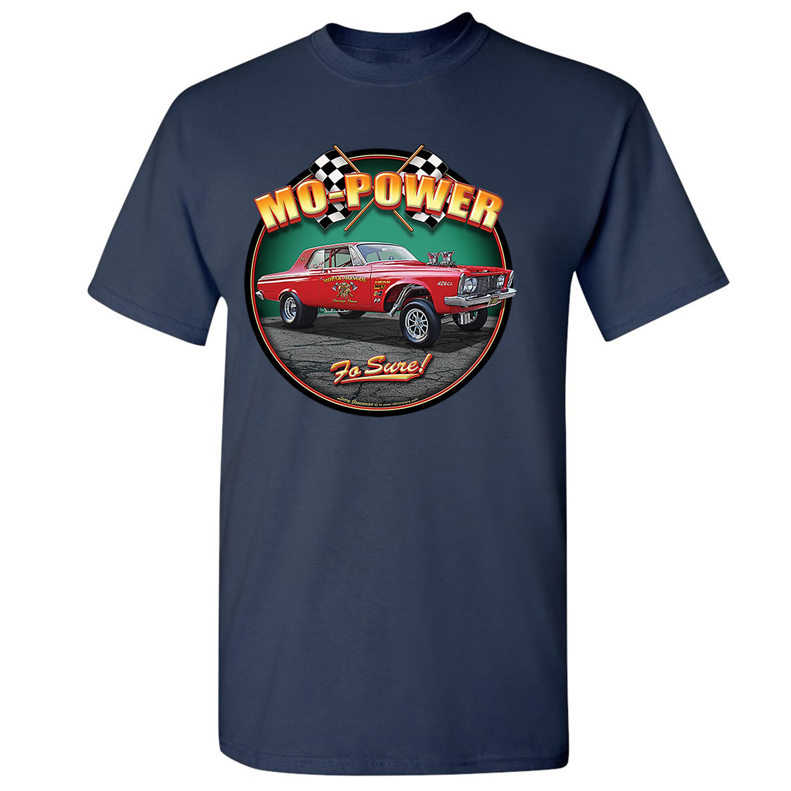 Mo-Power Fo Sure! T-shirt American Muscle Car Racing Route 66 Men's Tee - Picture 31 of 65