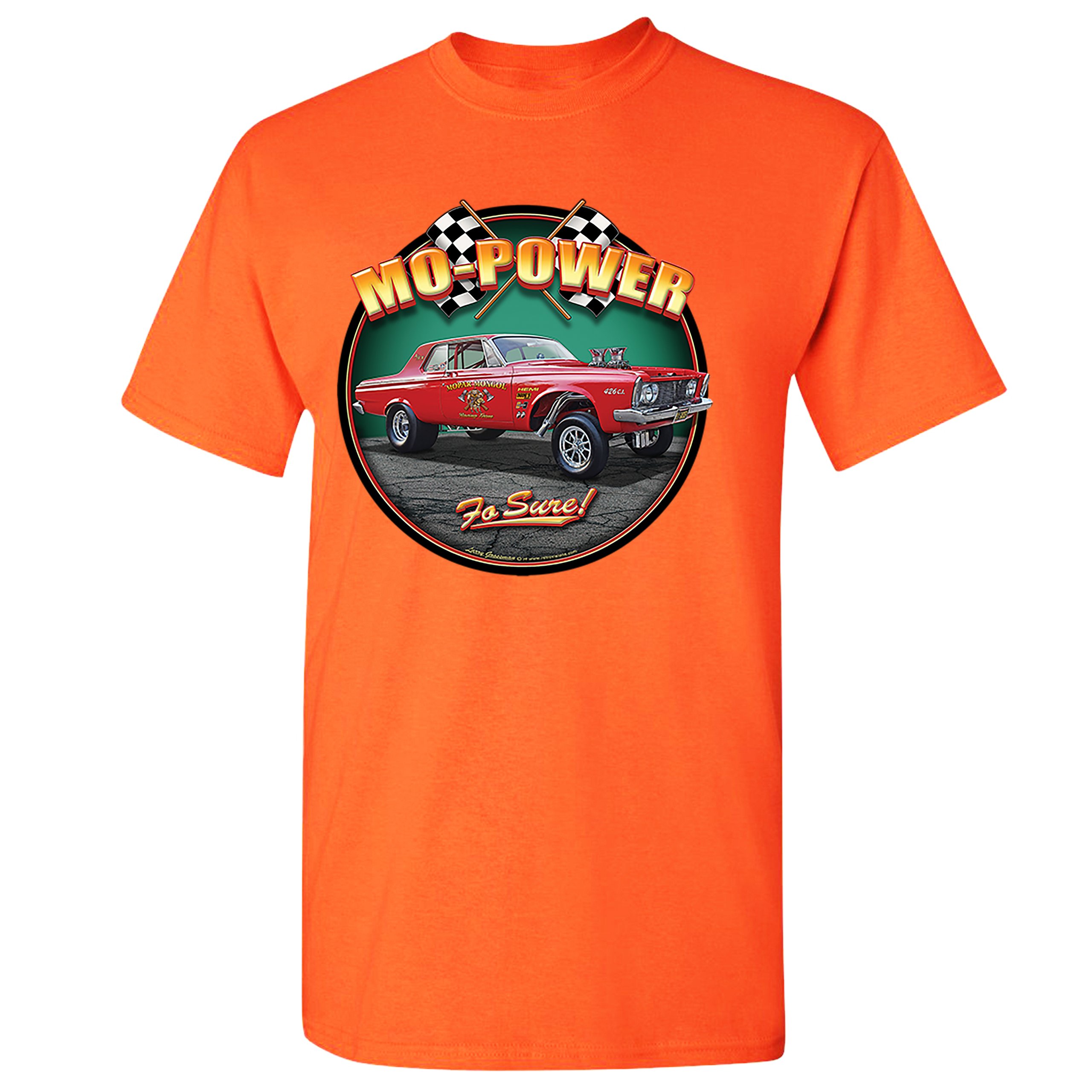 Mo-Power Fo Sure! T-shirt American Muscle Car Racing Route 66 Men's Tee - Picture 11 of 65
