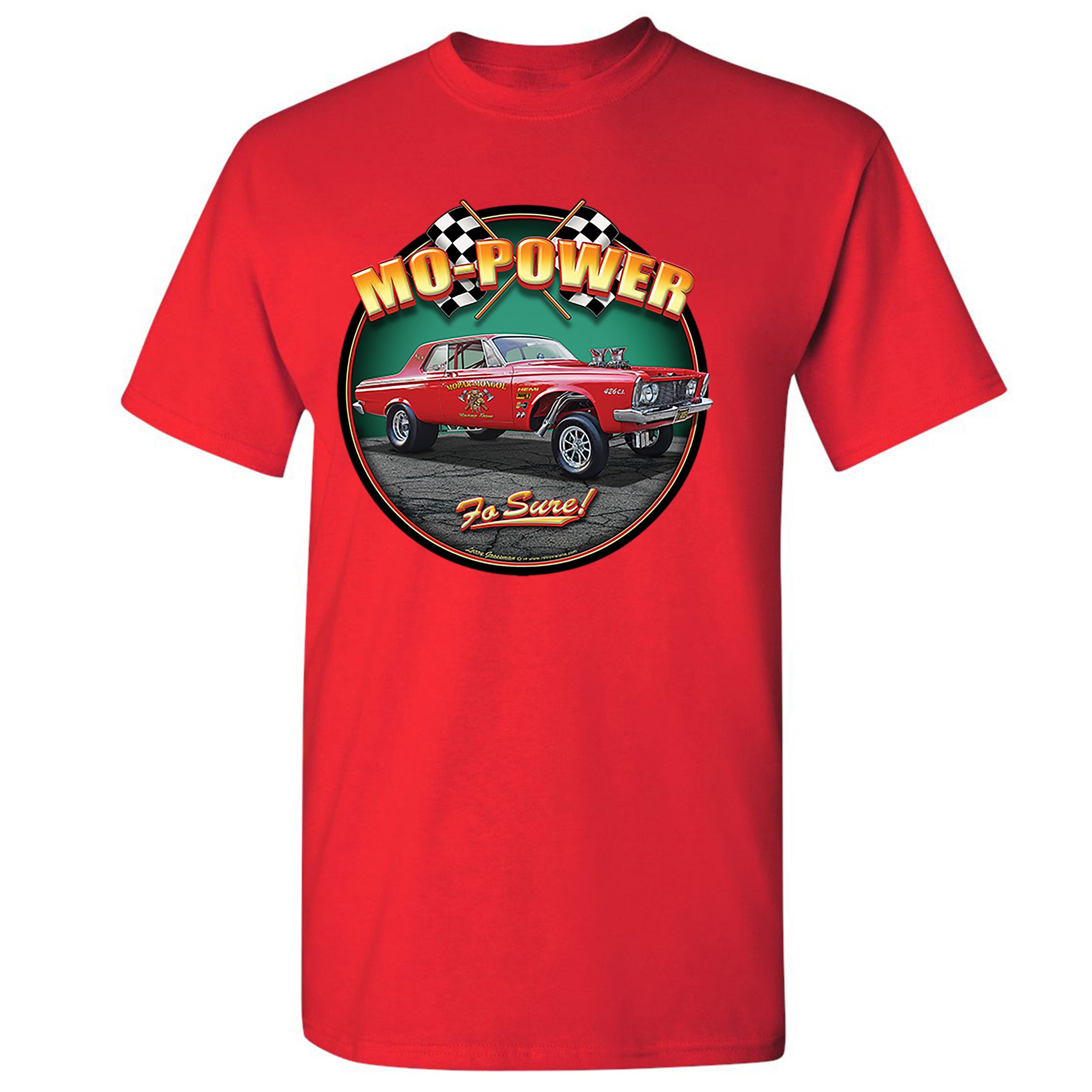 Mo-Power Fo Sure! T-shirt American Muscle Car Racing Route 66 Men's Tee - Picture 23 of 65