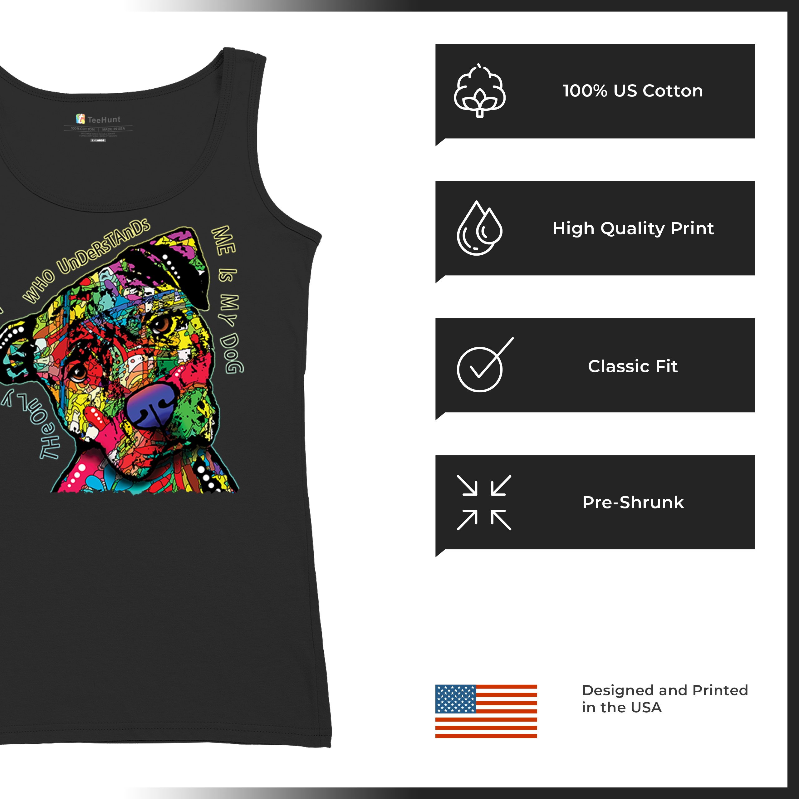 Dean Russo Cute Dog Women's Tank Top Only Person Who Understands Me - Picture 7 of 36