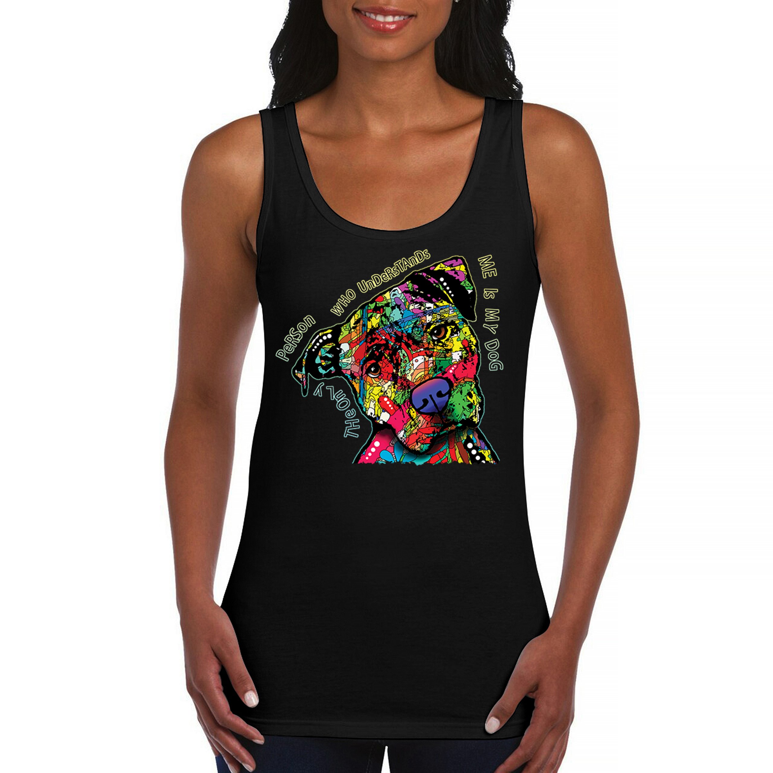 Dean Russo Cute Dog Women's Tank Top Only Person Who Understands Me - Picture 2 of 36