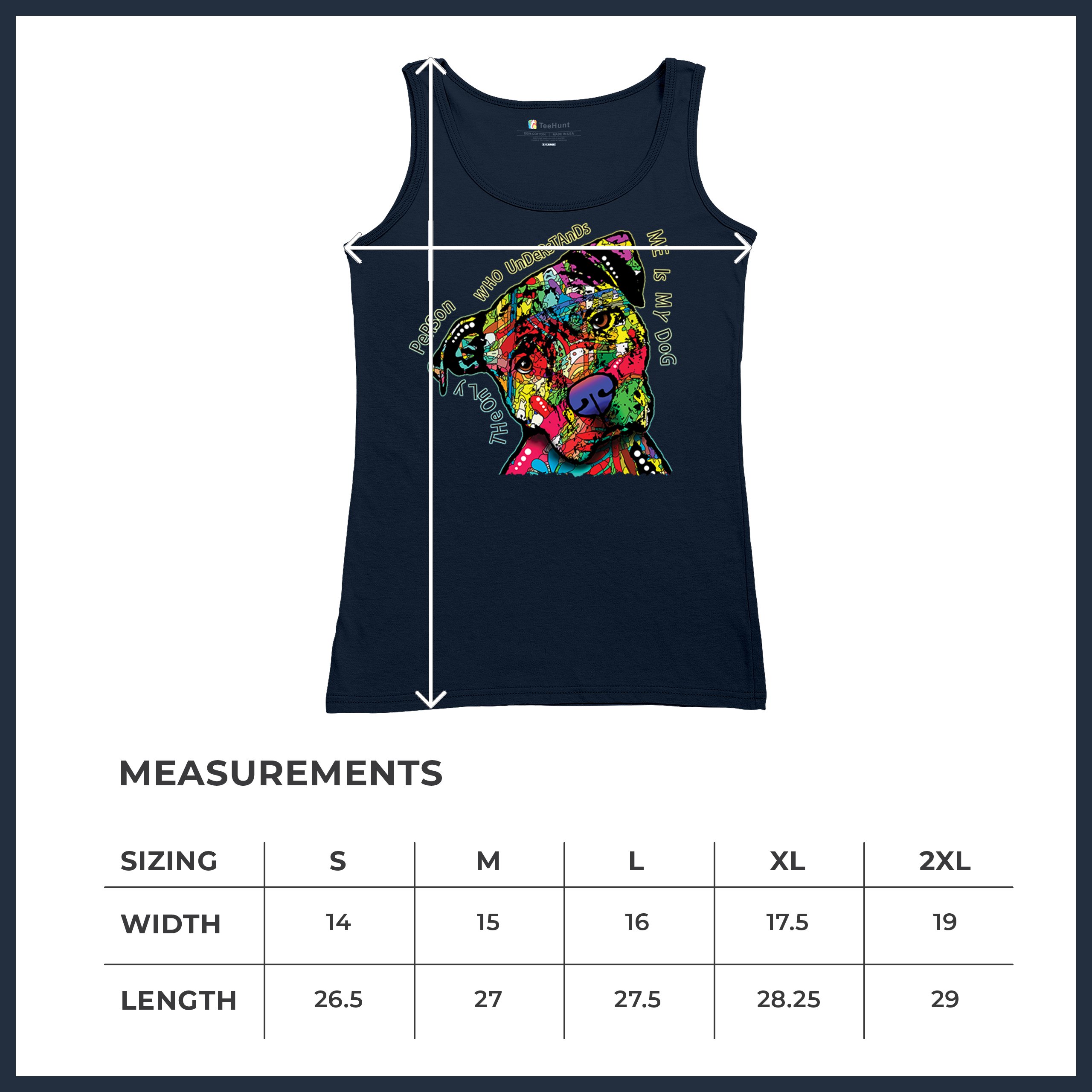 Dean Russo Cute Dog Women's Tank Top Only Person Who Understands Me - Picture 29 of 36