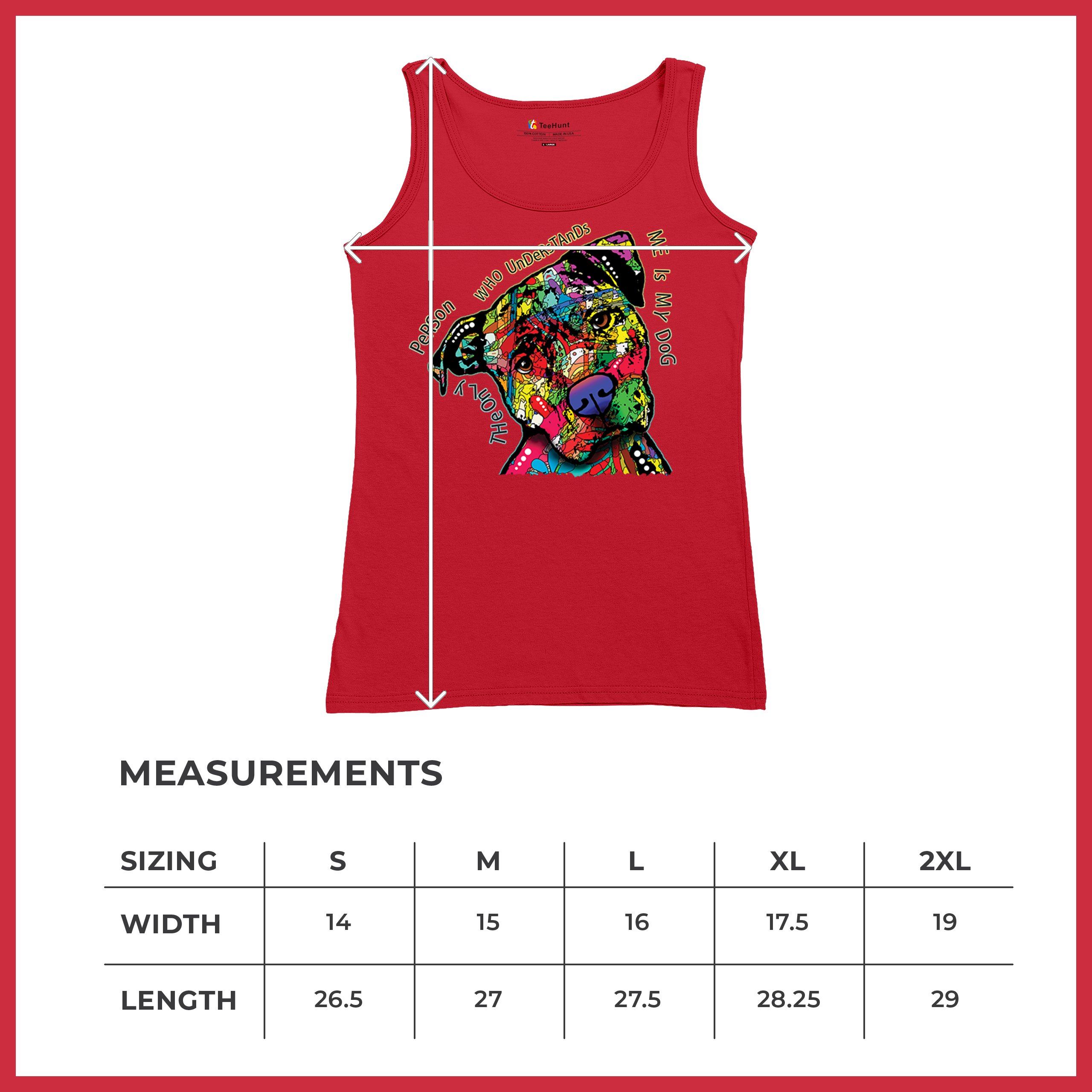 Dean Russo Cute Dog Women's Tank Top Only Person Who Understands Me - Picture 15 of 36