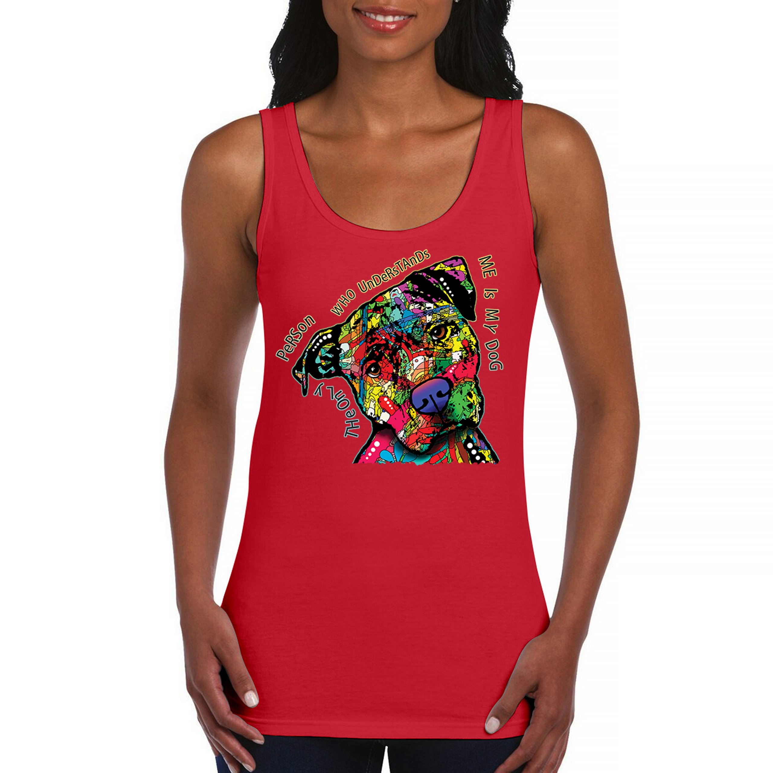Dean Russo Cute Dog Women's Tank Top Only Person Who Understands Me - Picture 9 of 36