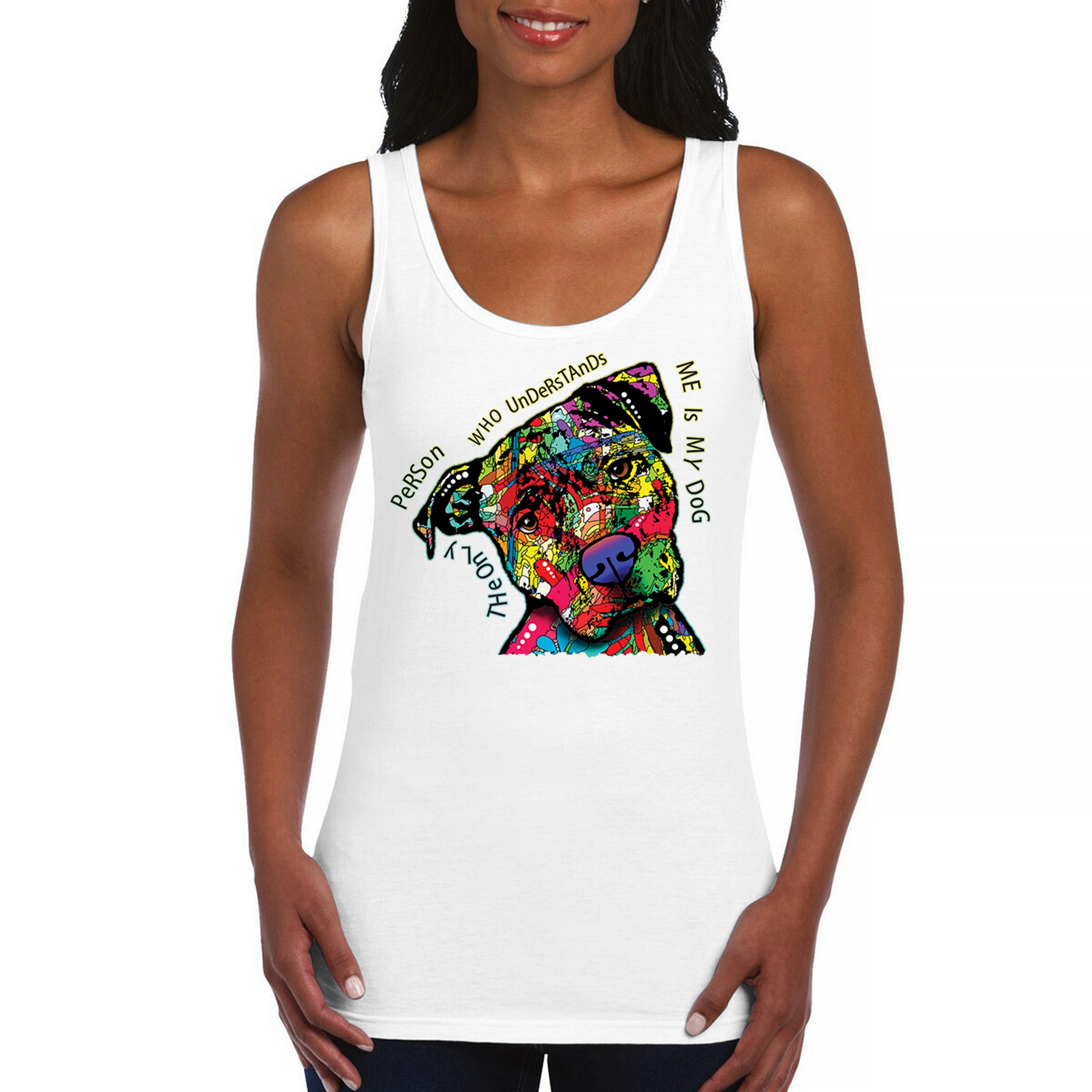 Dean Russo Cute Dog Women's Tank Top Only Person Who Understands Me - Picture 16 of 36
