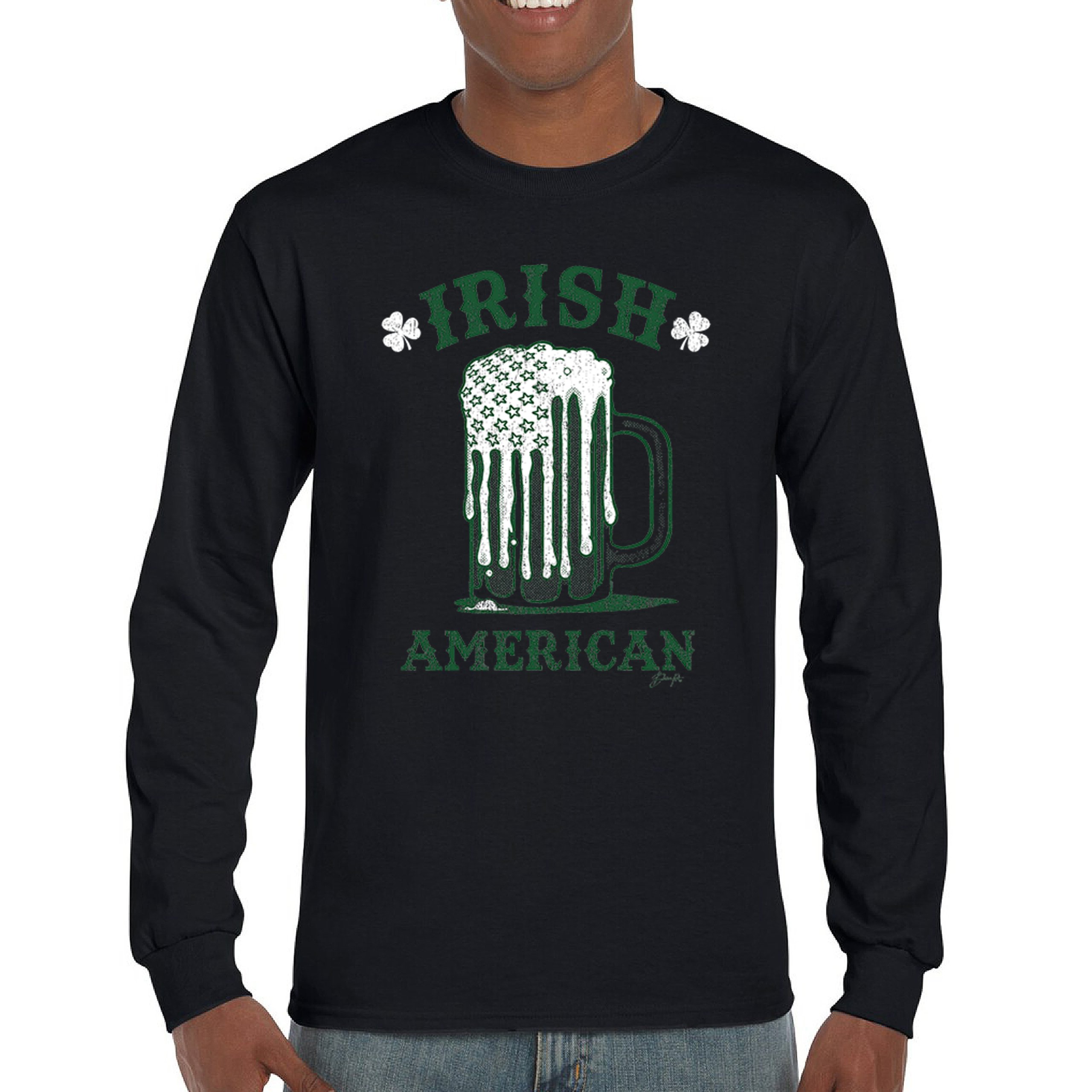 Irish American St Patrick's Day Long Sleeve T-shirt Shamrock Shenanigans Beer - Picture 2 of 71