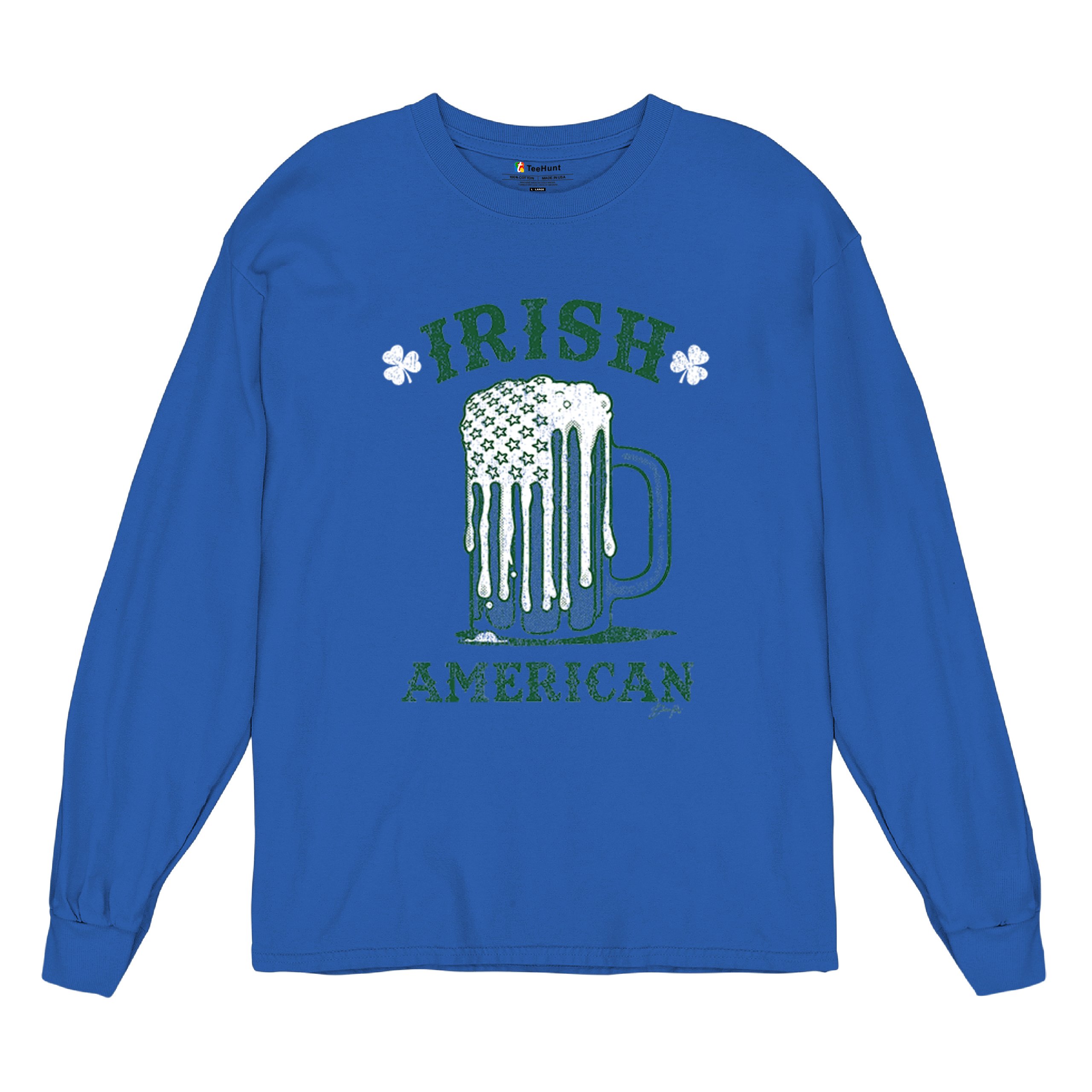 Irish American St Patrick's Day Long Sleeve T-shirt Shamrock Shenanigans Beer - Picture 55 of 71