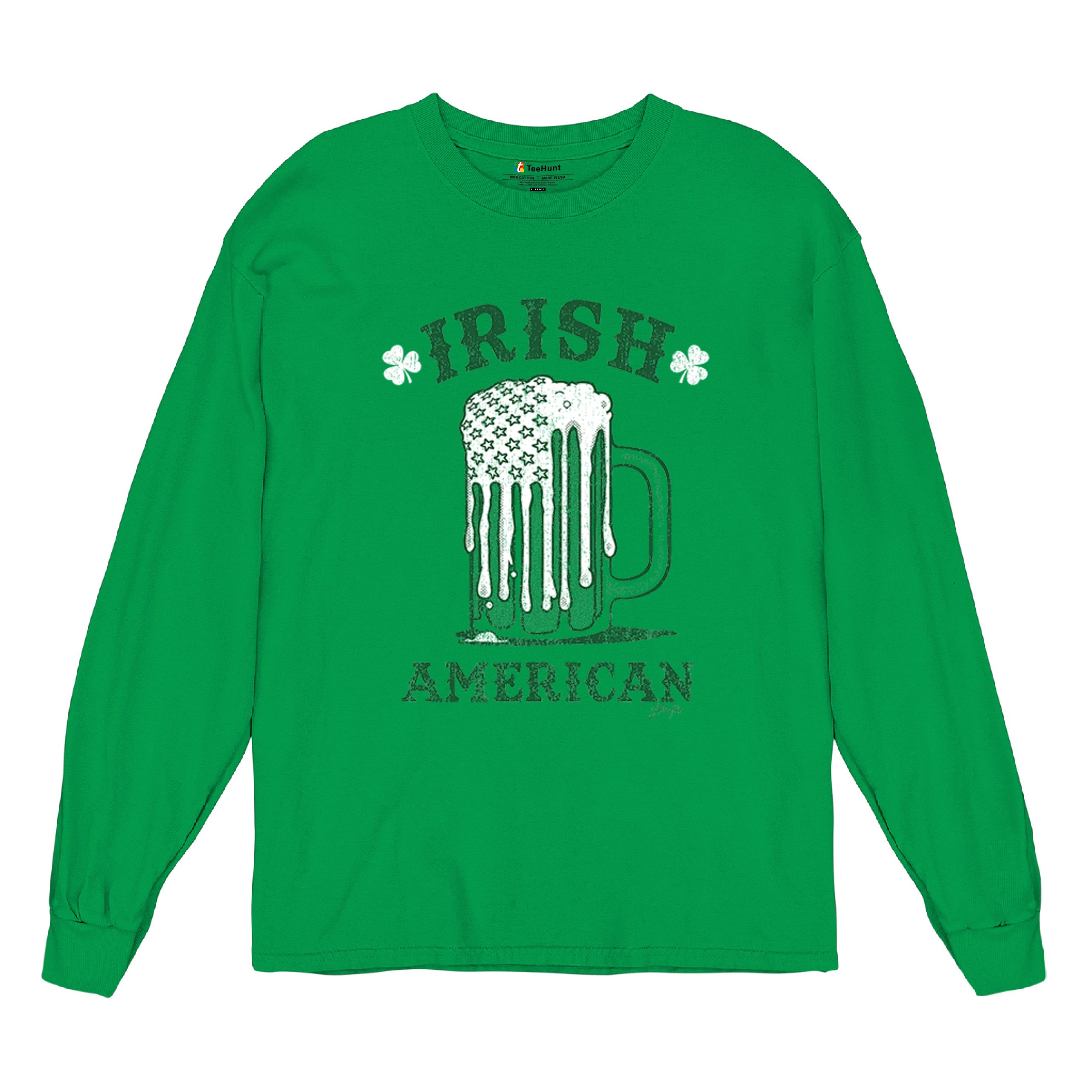 Irish American St Patrick's Day Long Sleeve T-shirt Shamrock Shenanigans Beer - Picture 13 of 71