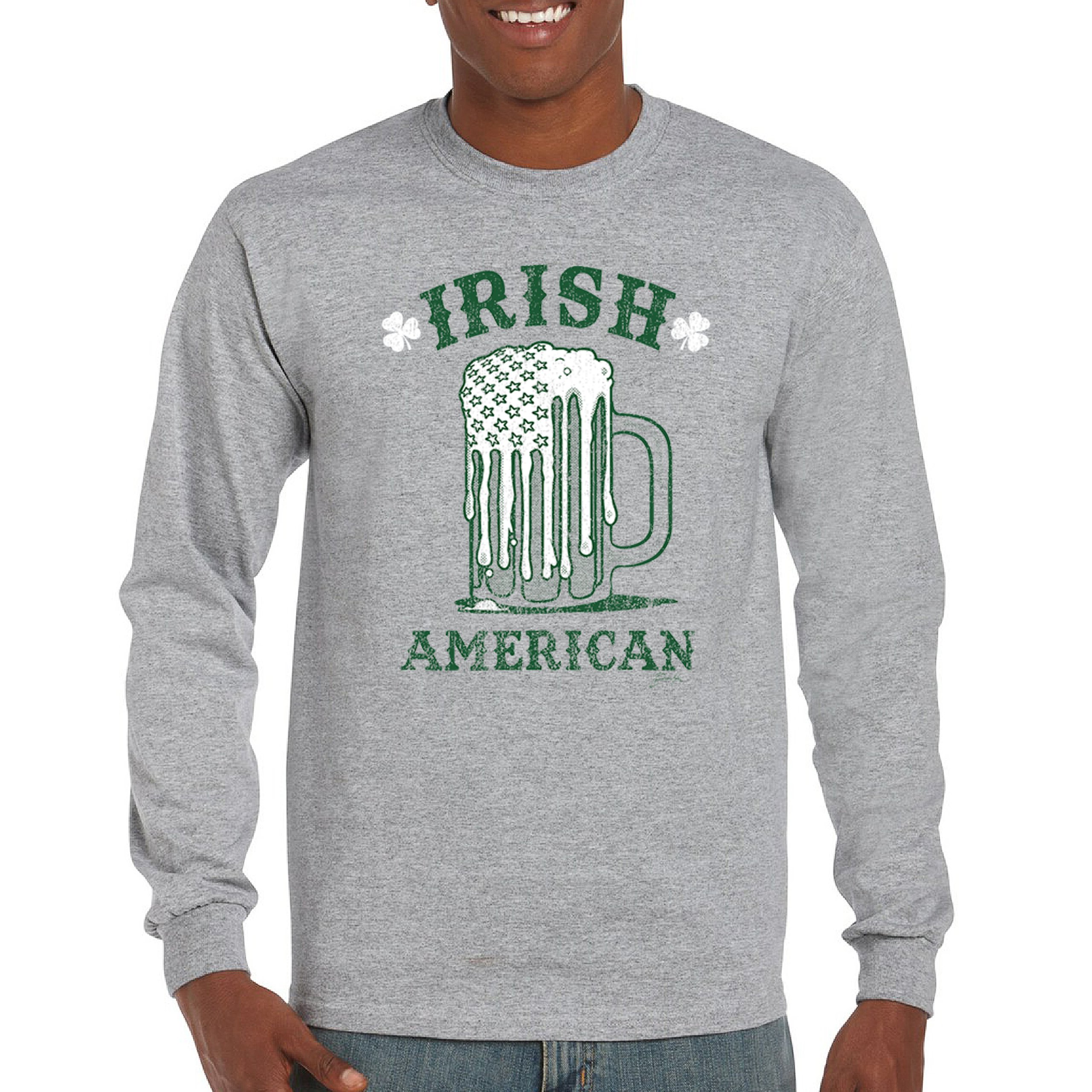 Irish American St Patrick's Day Long Sleeve T-shirt Shamrock Shenanigans Beer - Picture 16 of 71
