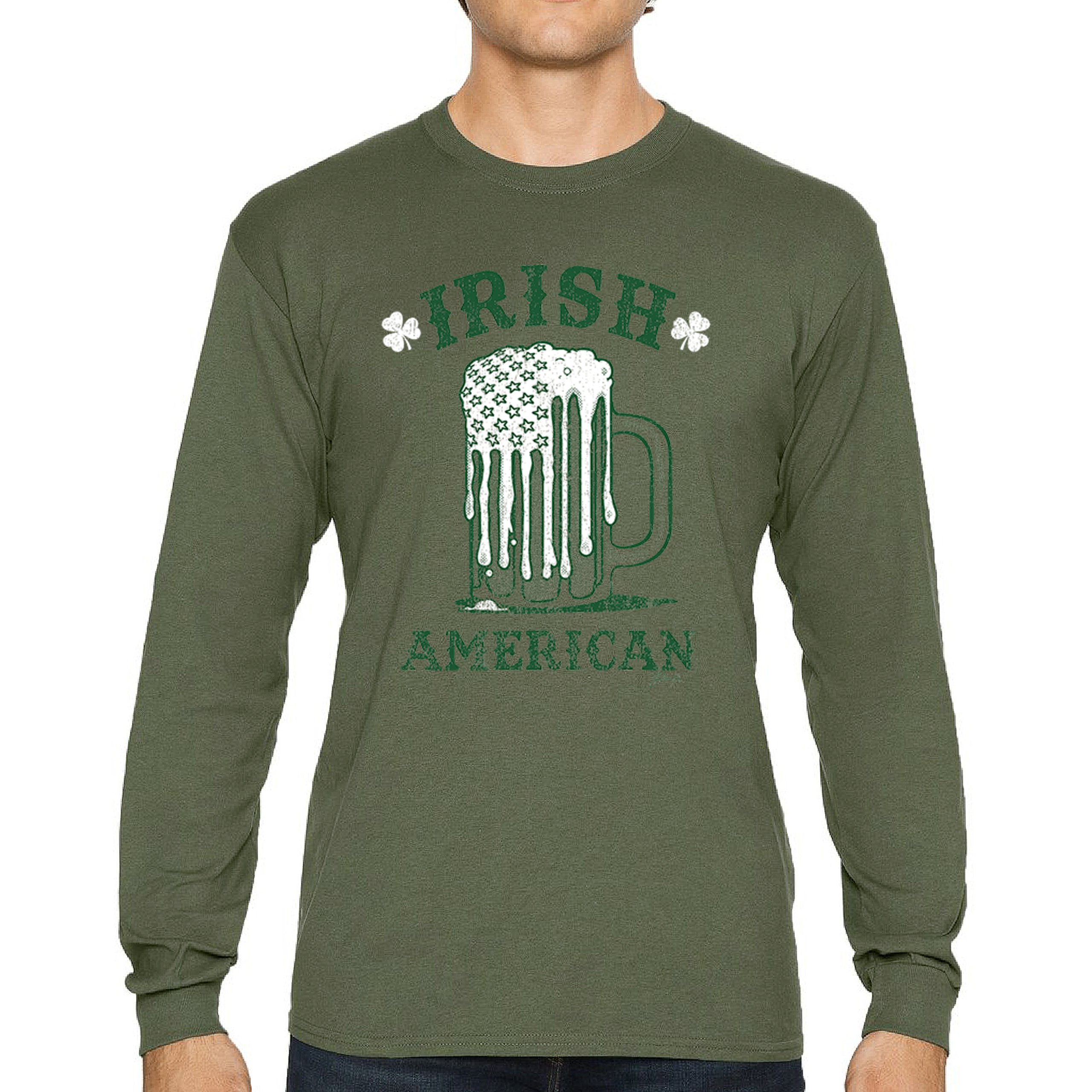 Irish American St Patrick's Day Long Sleeve T-shirt Shamrock Shenanigans Beer - Picture 44 of 71
