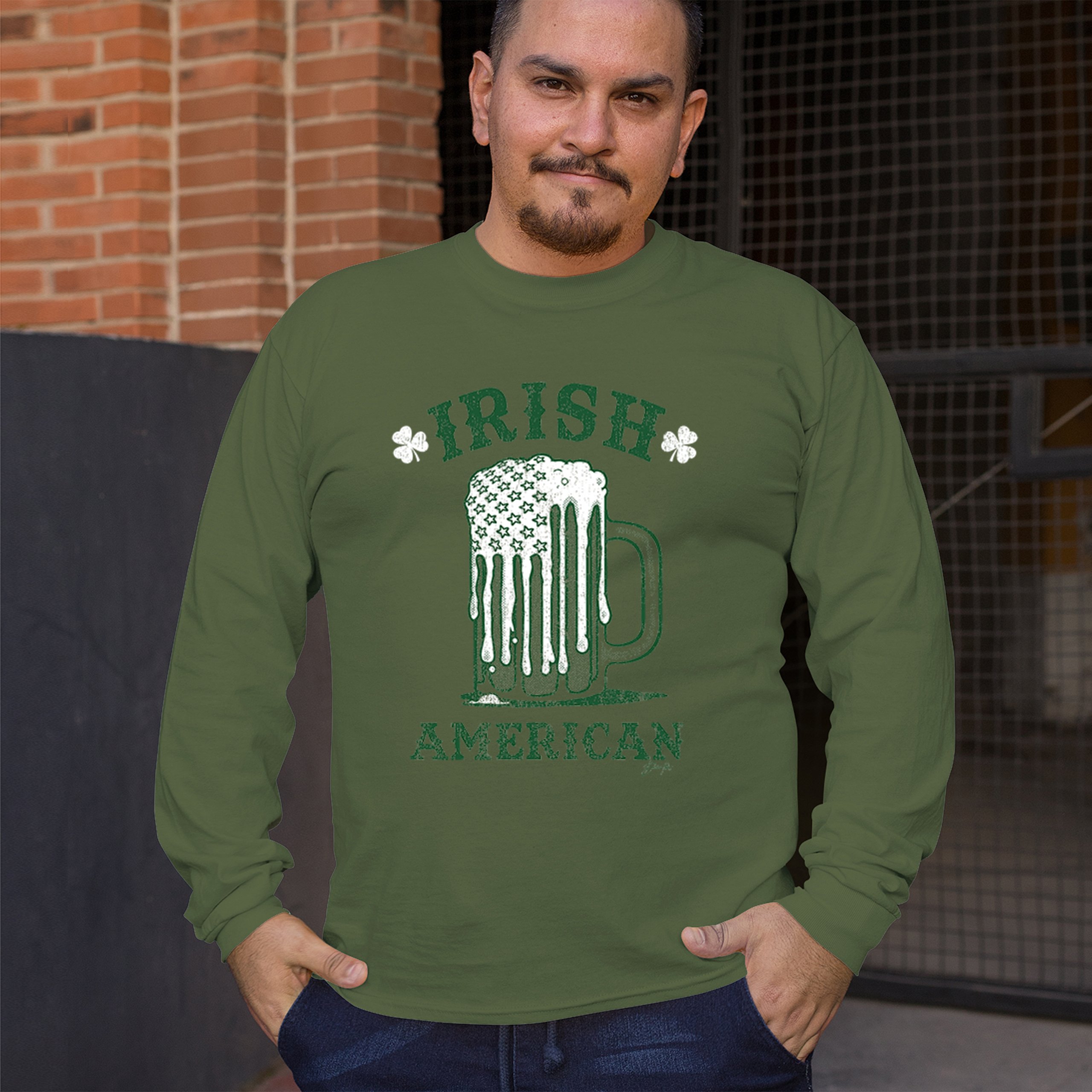 Irish American St Patrick's Day Long Sleeve T-shirt Shamrock Shenanigans Beer - Picture 47 of 71