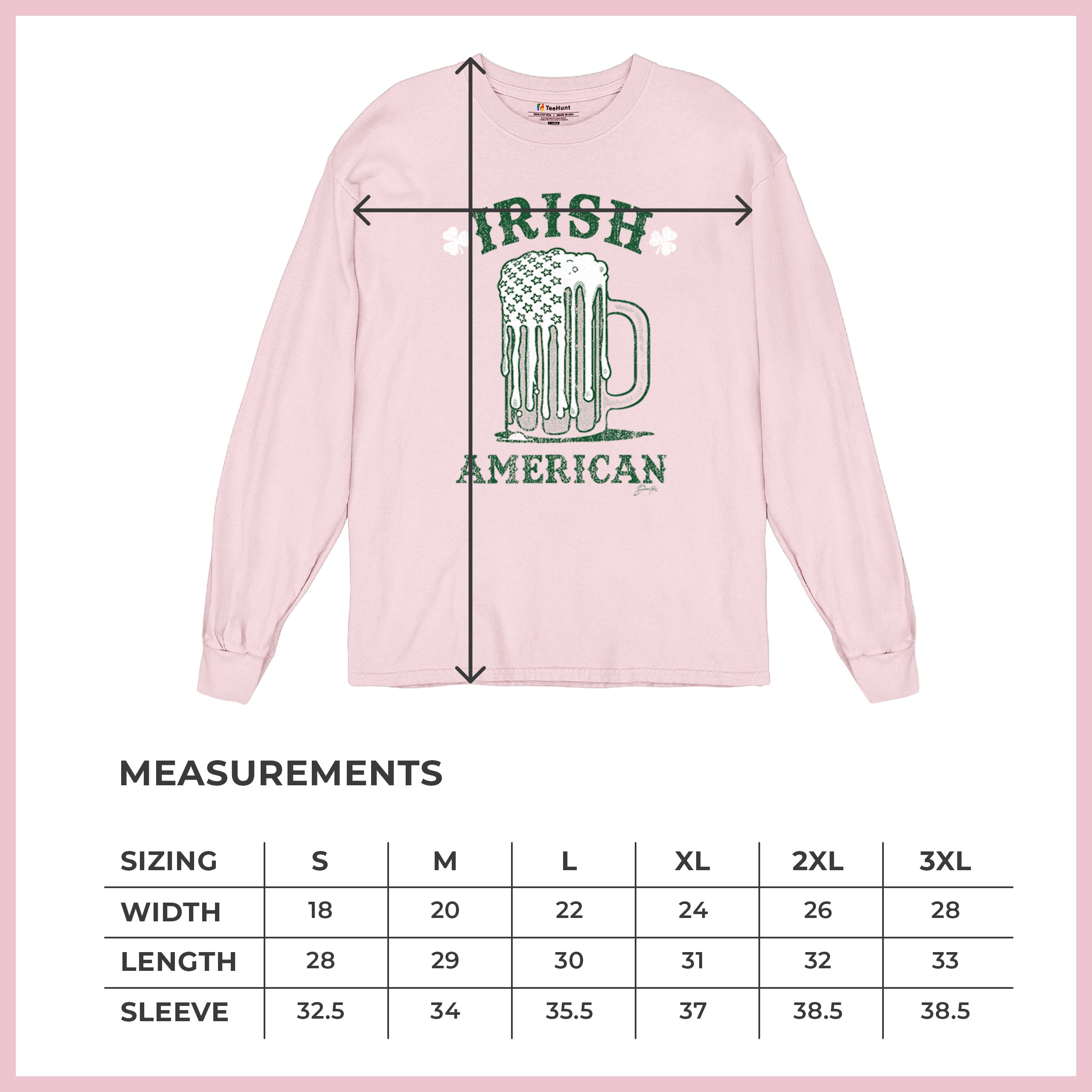 Irish American St Patrick's Day Long Sleeve T-shirt Shamrock Shenanigans Beer - Picture 71 of 71