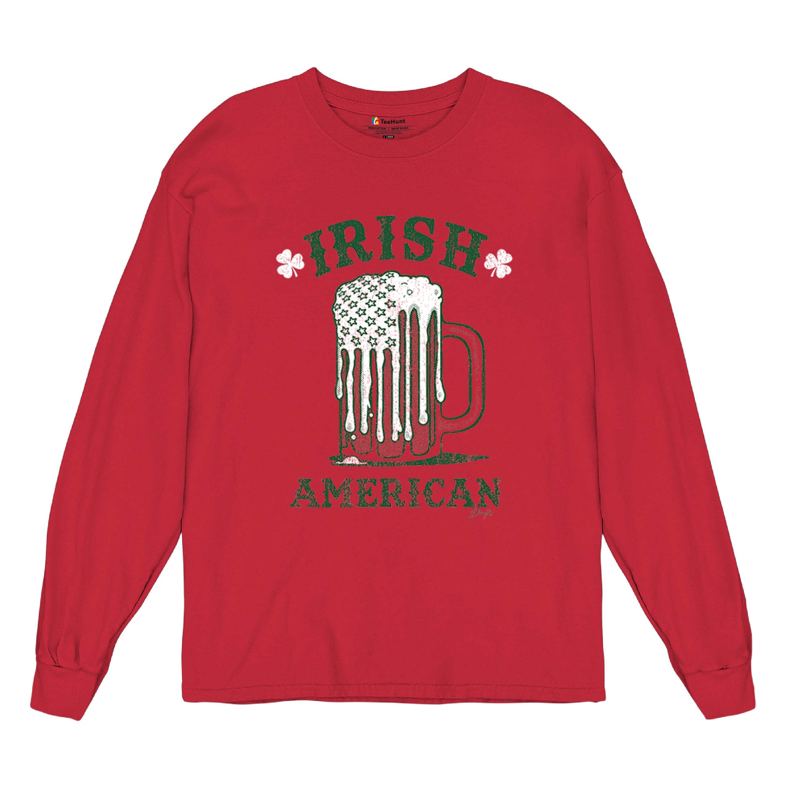 Irish American St Patrick's Day Long Sleeve T-shirt Shamrock Shenanigans Beer - Picture 34 of 71