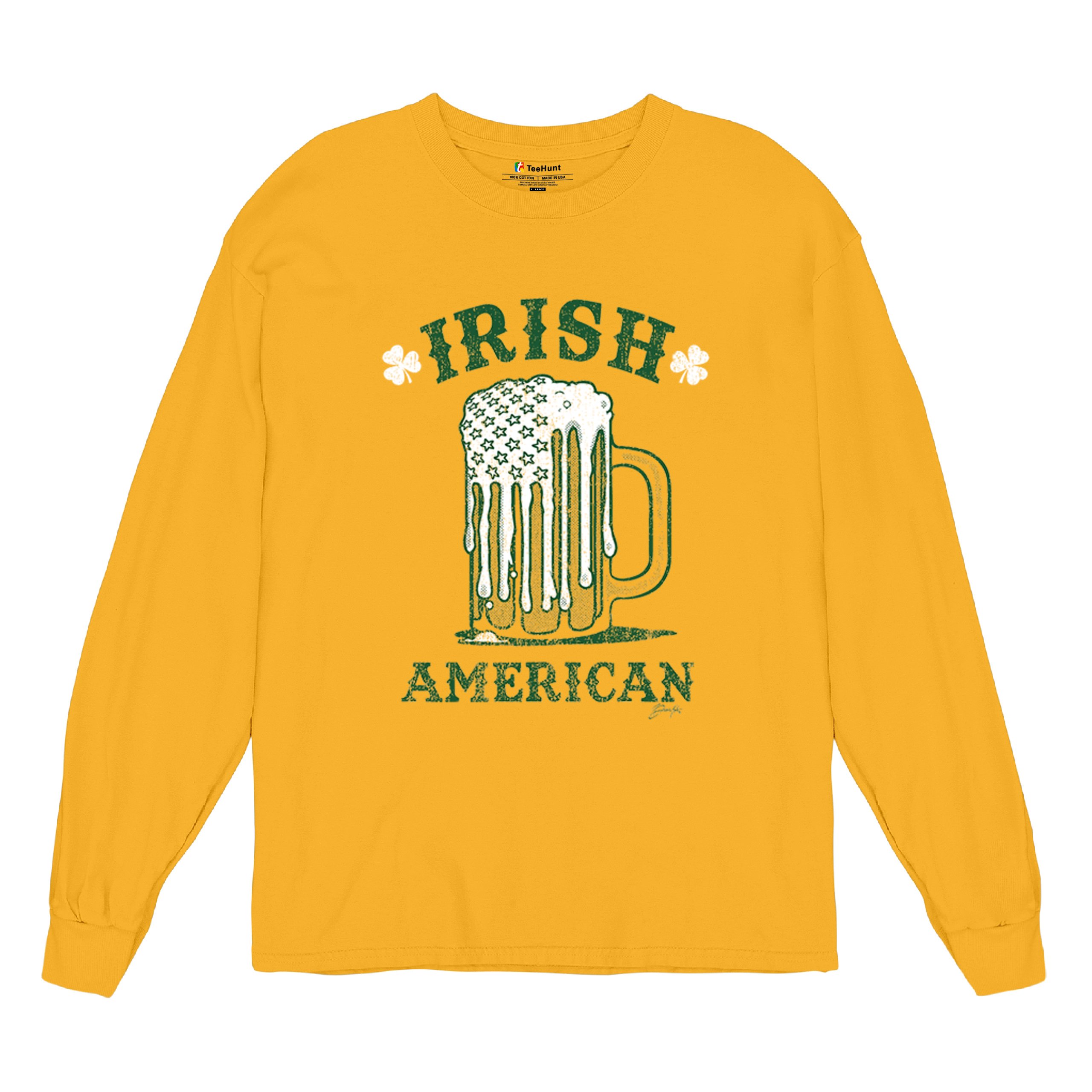 Irish American St Patrick's Day Long Sleeve T-shirt Shamrock Shenanigans Beer - Picture 62 of 71