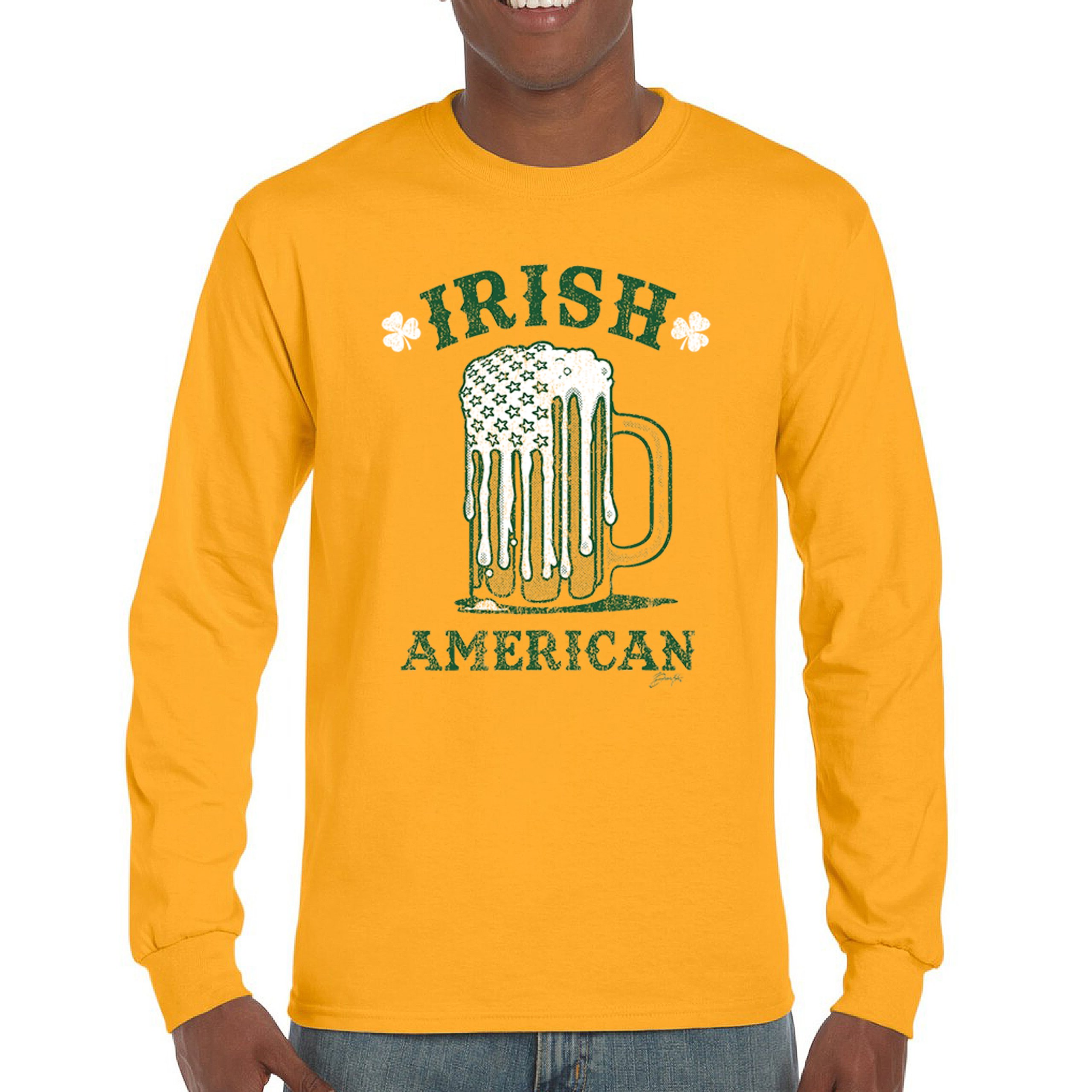Irish American St Patrick's Day Long Sleeve T-shirt Shamrock Shenanigans Beer - Picture 58 of 71
