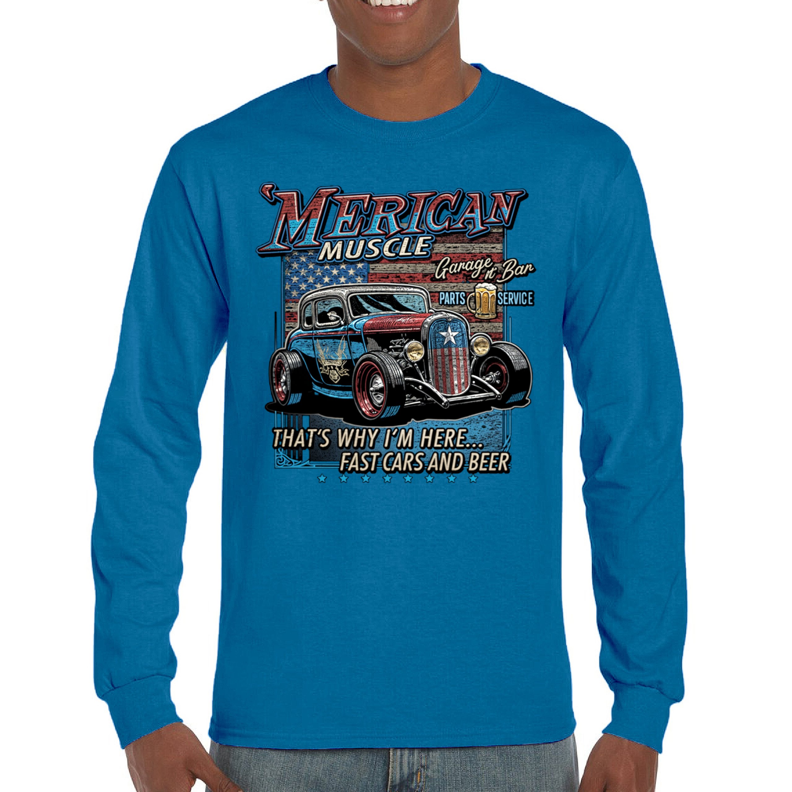 T-shirt Femme 'Merican Muscle – Fast Cars And Beer – Hot Rod, America, Route 66