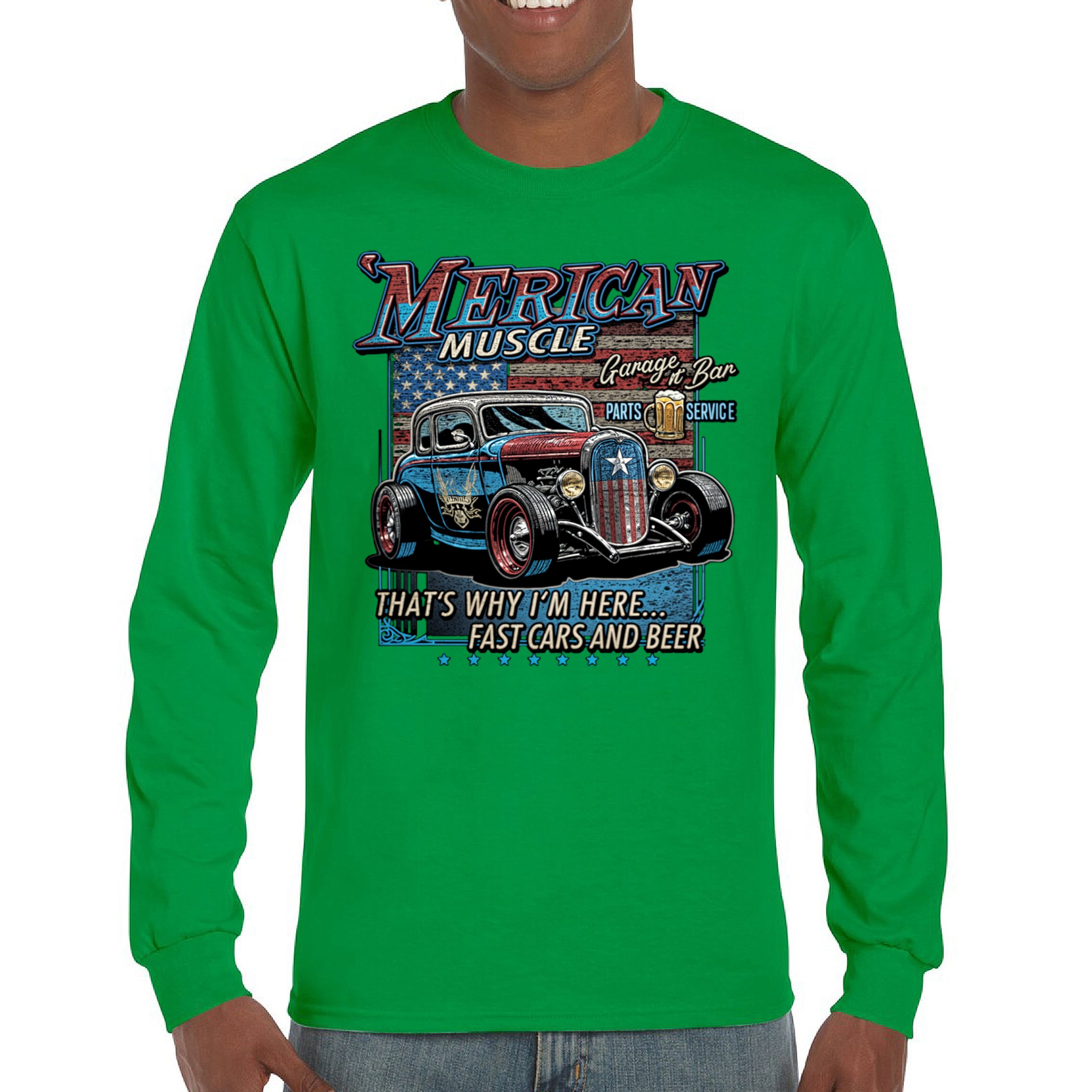 T-shirt Femme 'Merican Muscle – Fast Cars And Beer – Hot Rod, America, Route 66