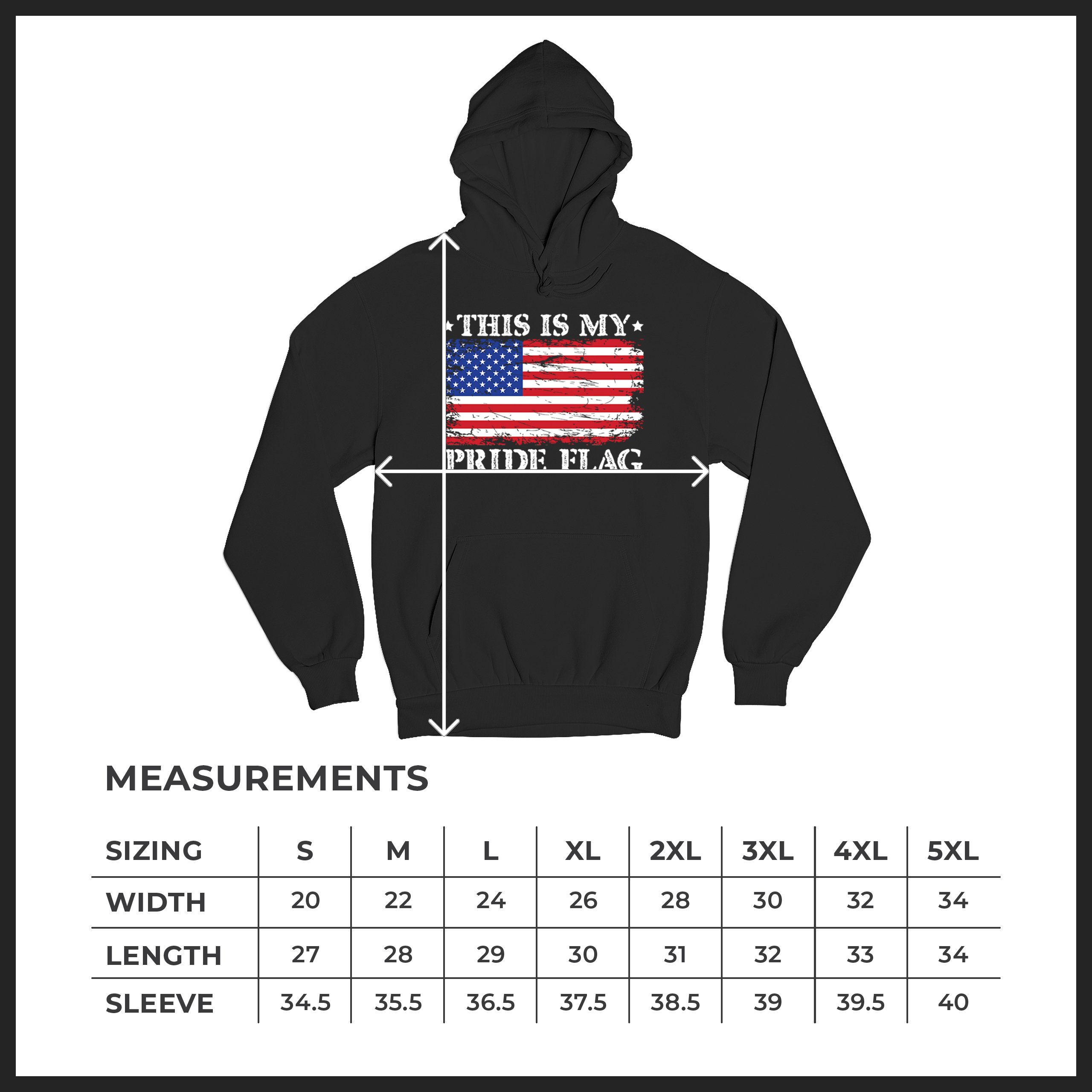 Sudadera This is My Pride Flag Bandera Americana 4 de Julio USA Patriot Hoodie - Imagen 8 de 29
