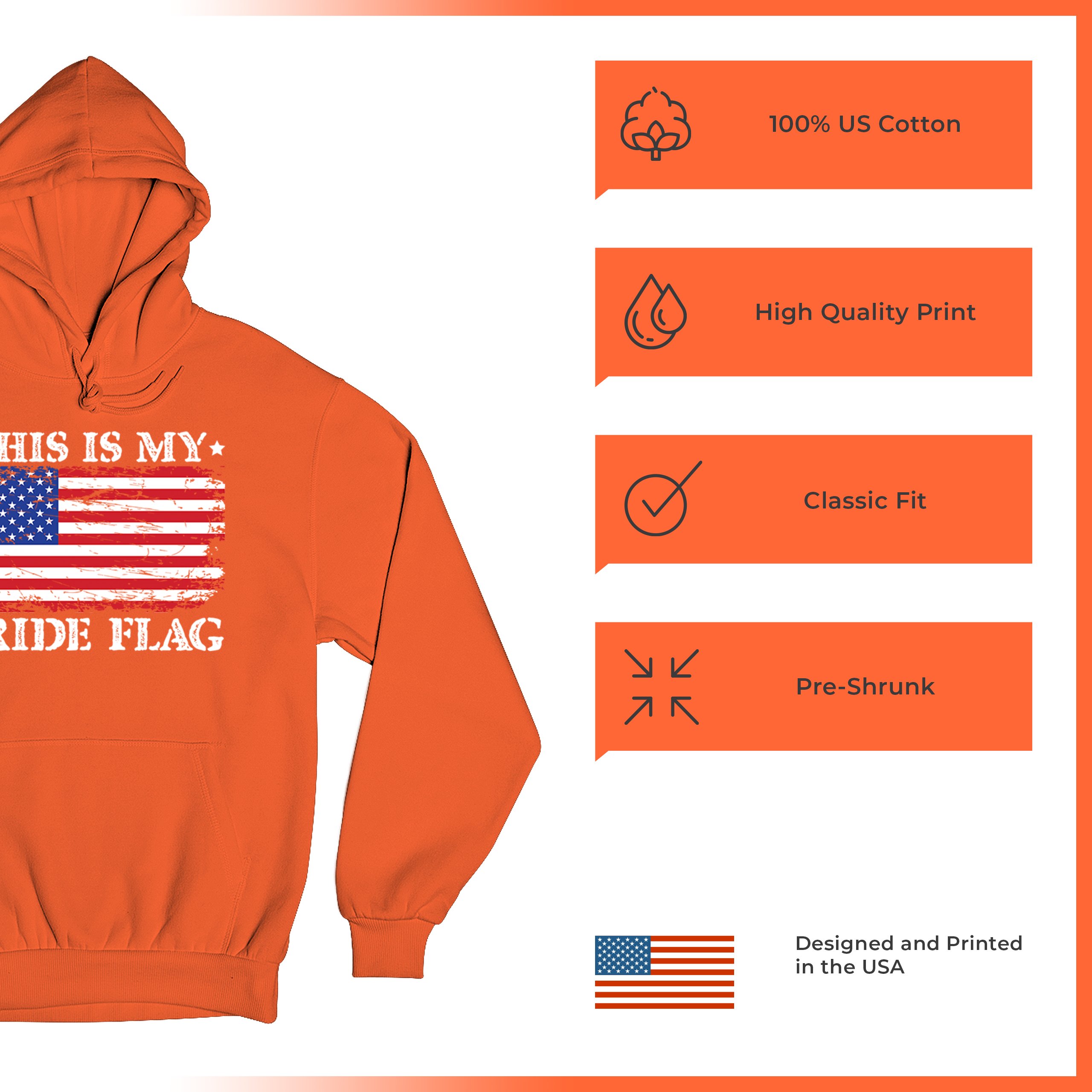 Sudadera This is My Pride Flag Bandera Americana 4 de Julio USA Patriot Hoodie - Imagen 14 de 29