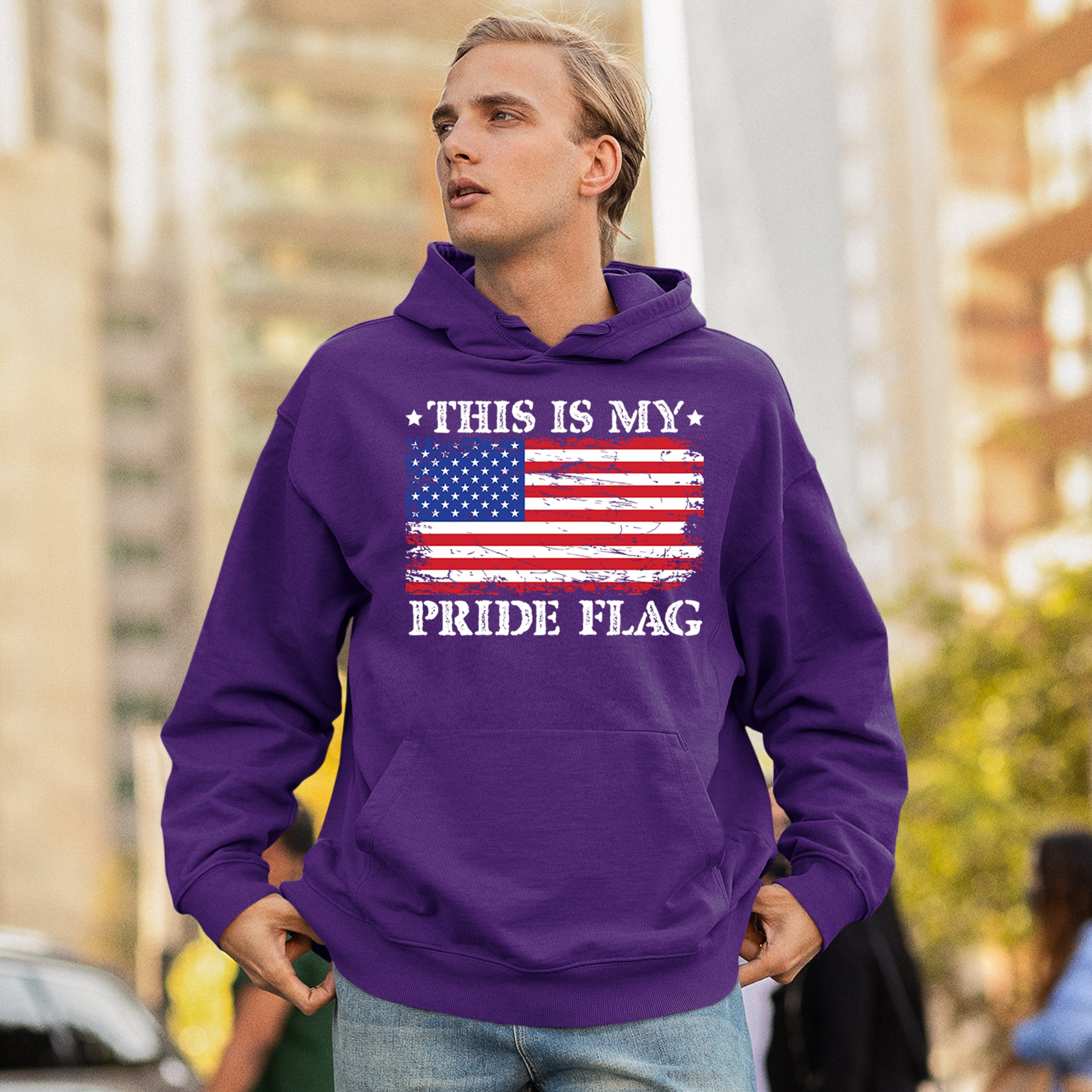 Sudadera This is My Pride Flag Bandera Americana 4 de Julio USA Patriot Hoodie - Imagen 19 de 29