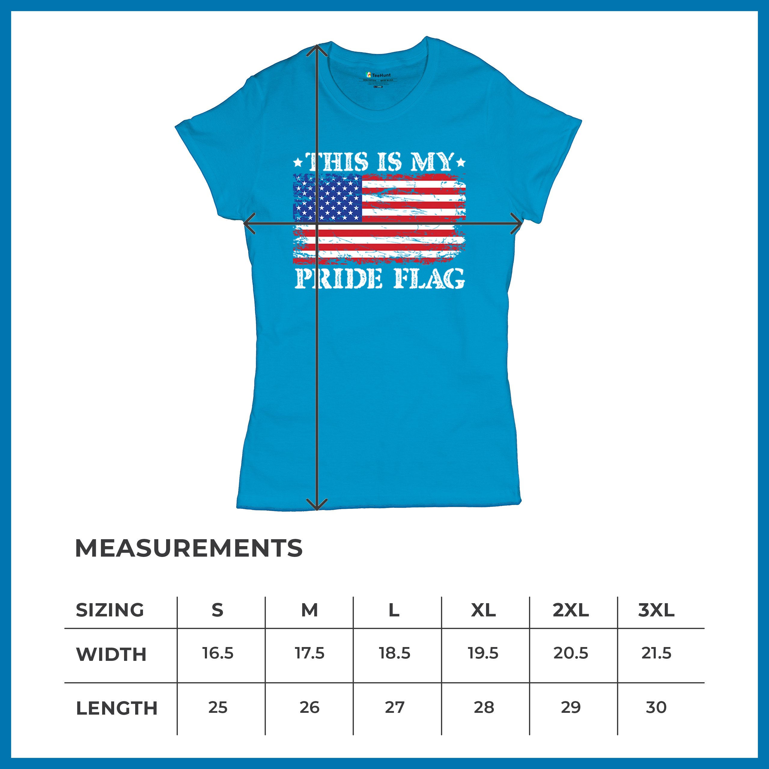 This is My Pride Flag T-Shirt American Flag 4th of July USA Patriot Women's Tee - Picture 15 of 22