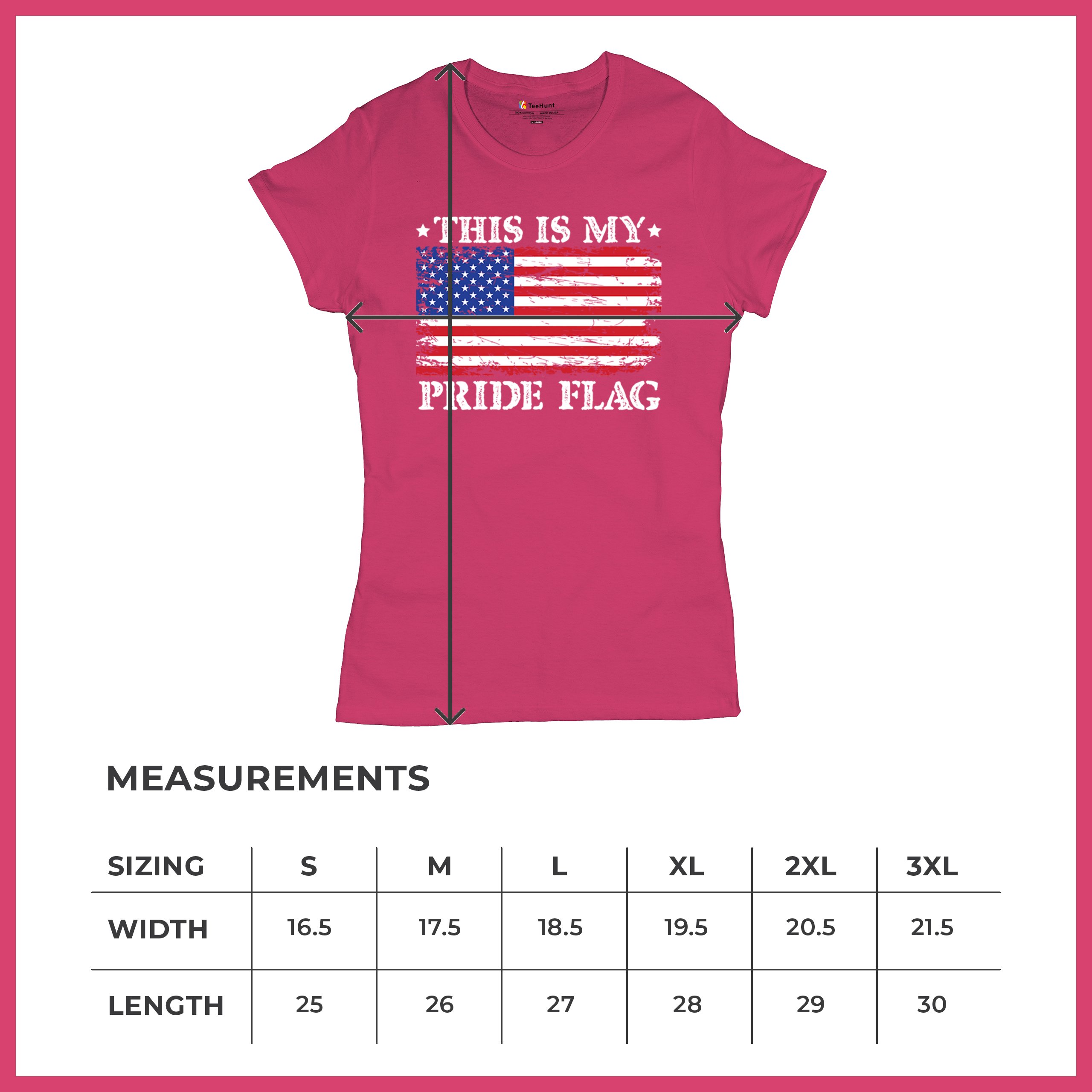 This is My Pride Flag T-Shirt American Flag 4th of July USA Patriot Women's Tee - Picture 22 of 22