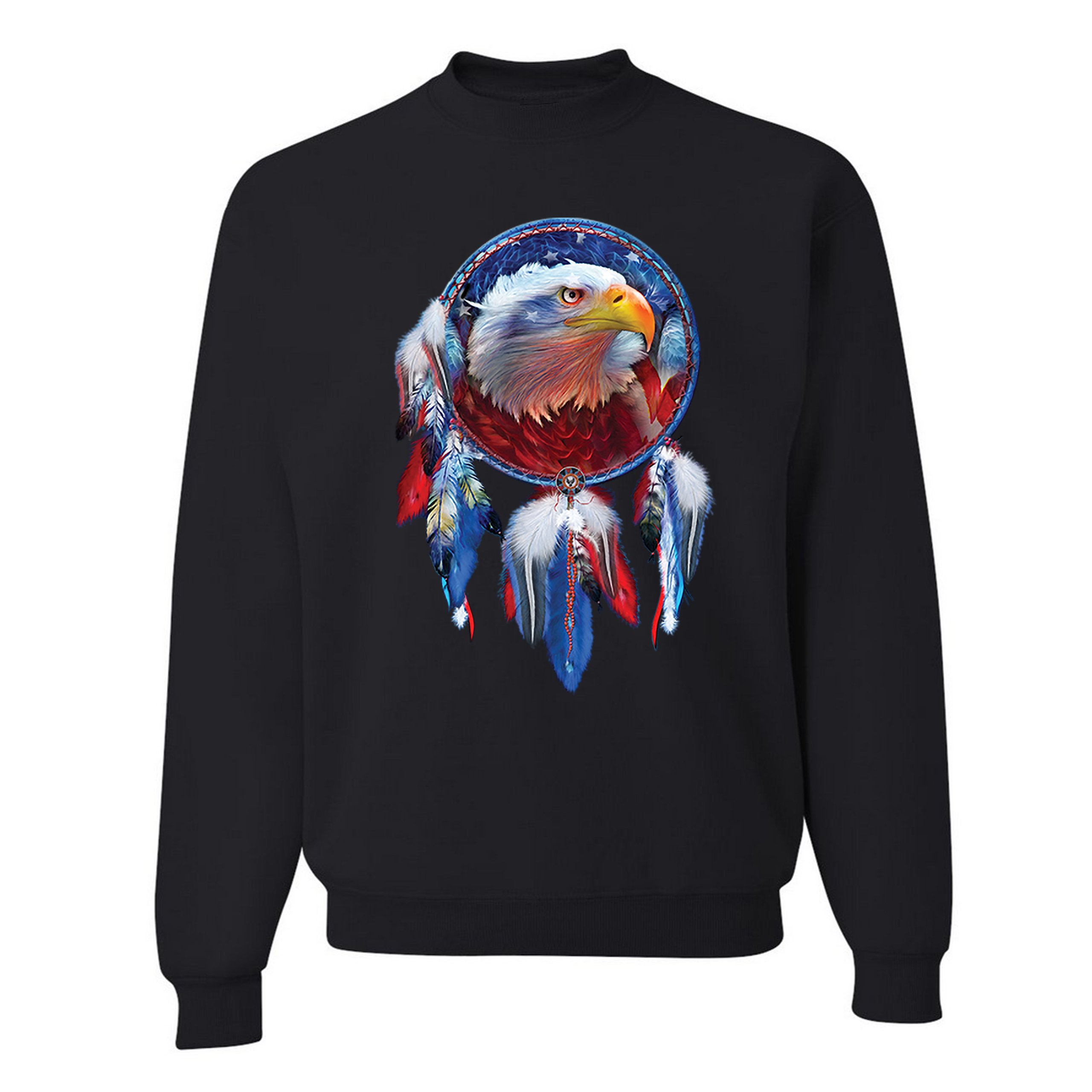 American Bald Eagle Dreamcatcher Sweatshirt Native American Patriotic Crewneck