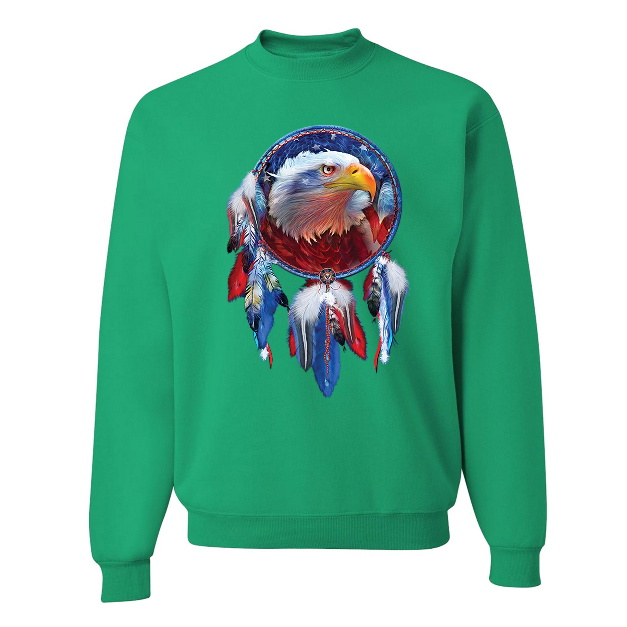 American Bald Eagle Dreamcatcher Sweatshirt Native American Patriotic Crewneck