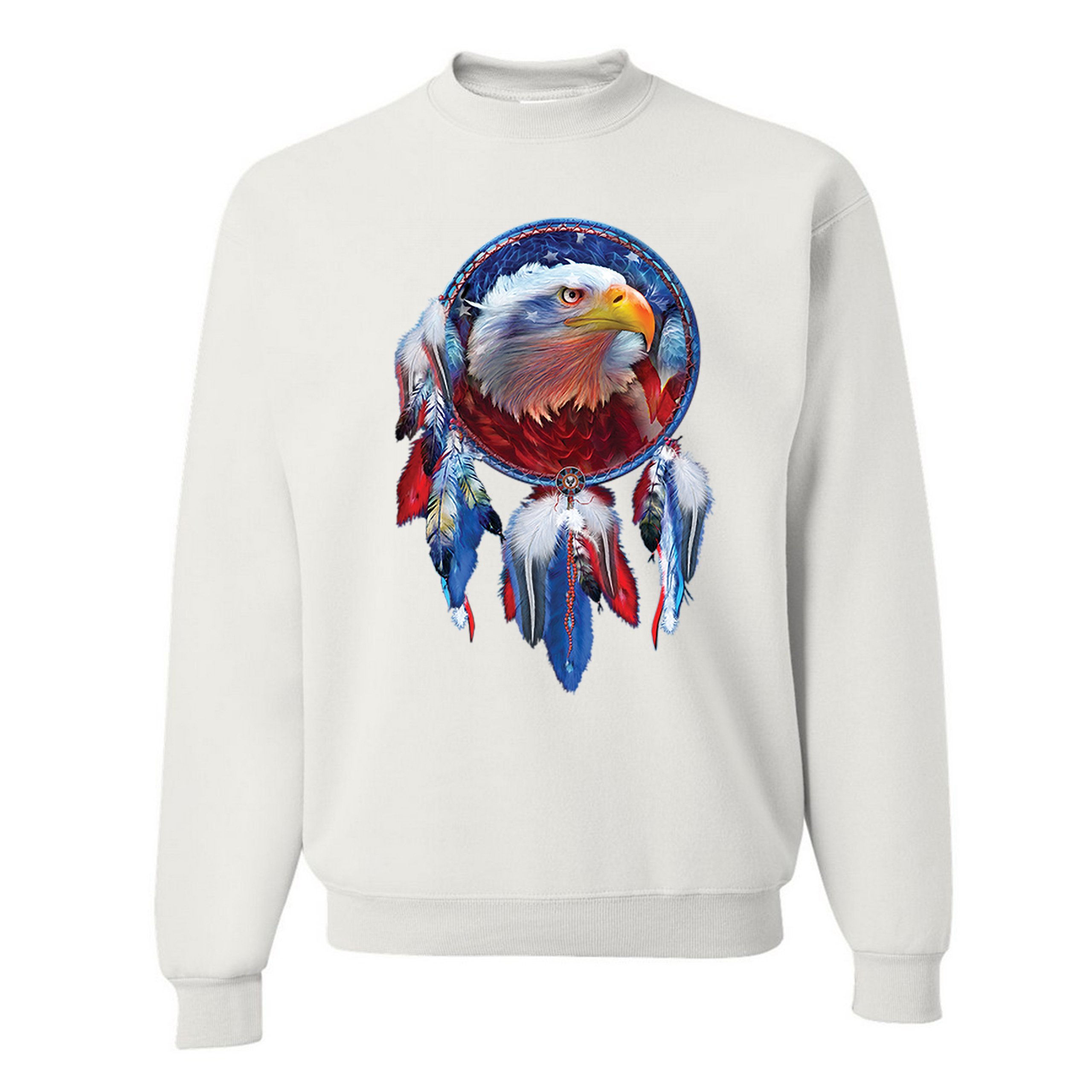 American Bald Eagle Dreamcatcher Sweatshirt Native American Patriotic Crewneck