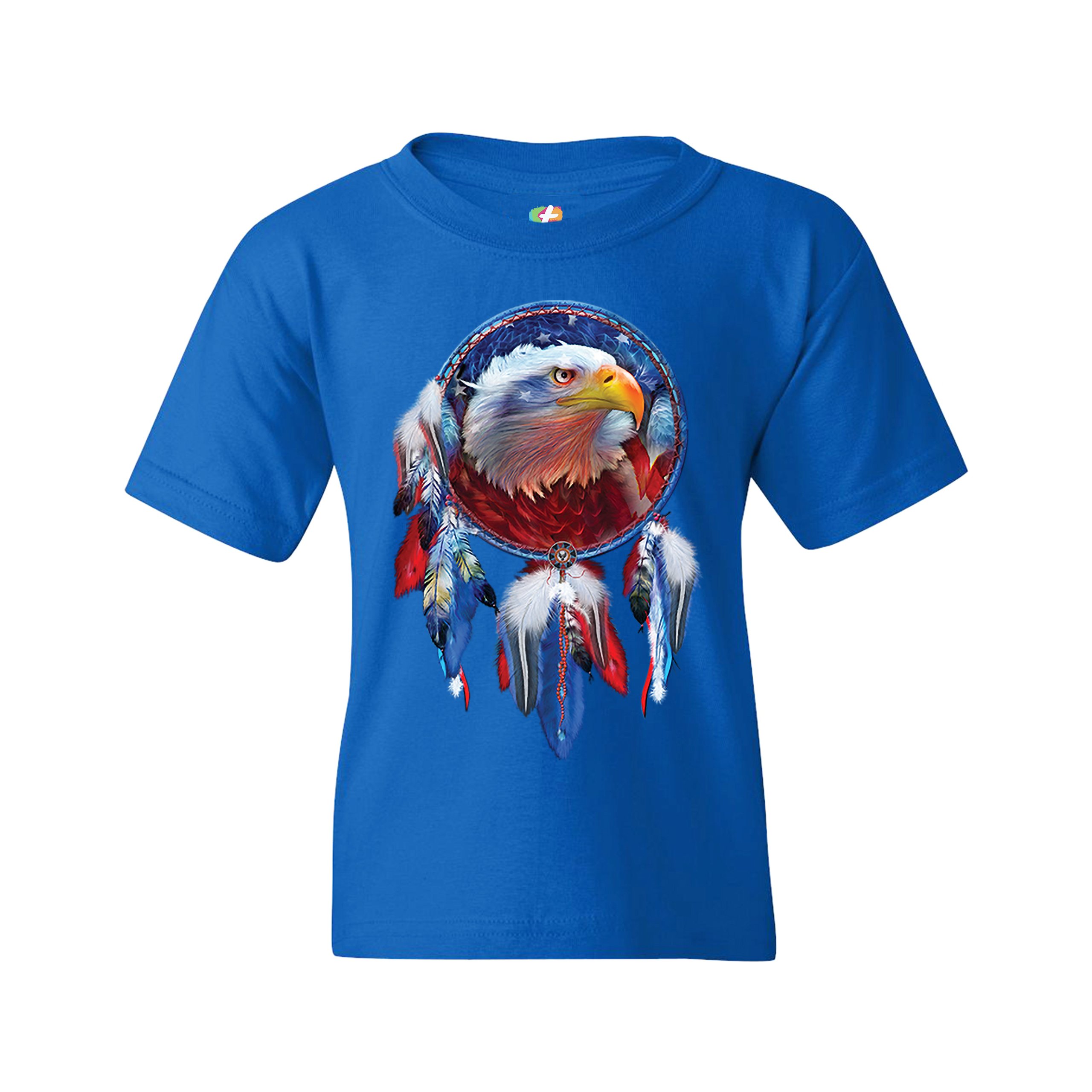 American Bald Eagle Dreamcatcher Youth T-shirt Native American Patriotic Kids - Picture 23 of 29