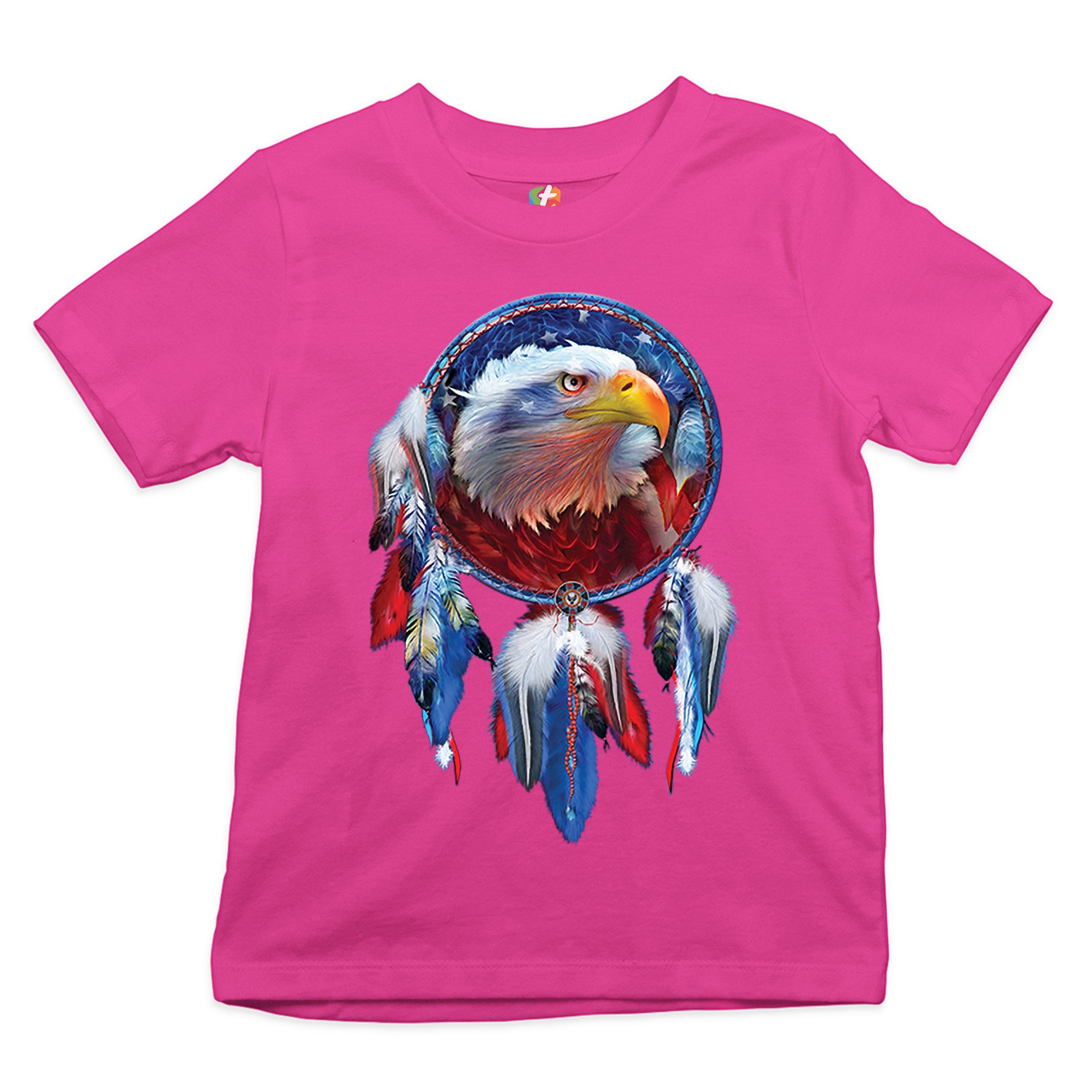 American Bald Eagle Dreamcatcher Youth T-shirt Native American Patriotic Kids - Picture 26 of 29