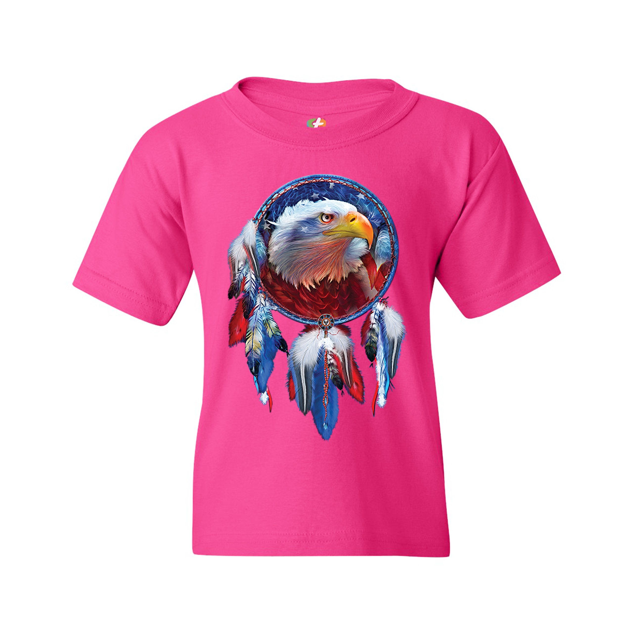 American Bald Eagle Dreamcatcher Youth T-shirt Native American Patriotic Kids - Picture 27 of 29