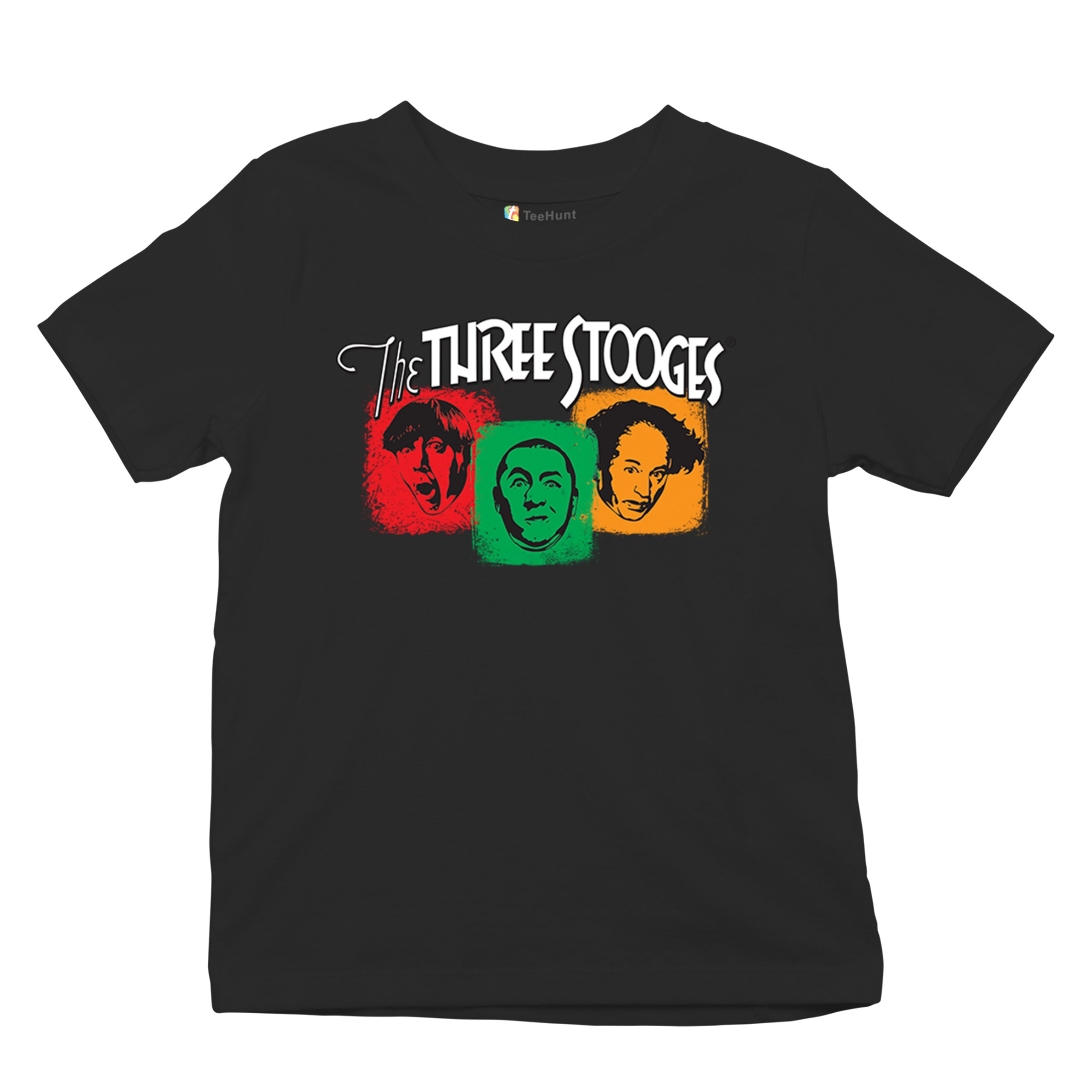 The Three Stooges Youth T-shirt 3 Classic Wise Guys Curly Moe Larry Shemp Kids - Picture 6 of 50