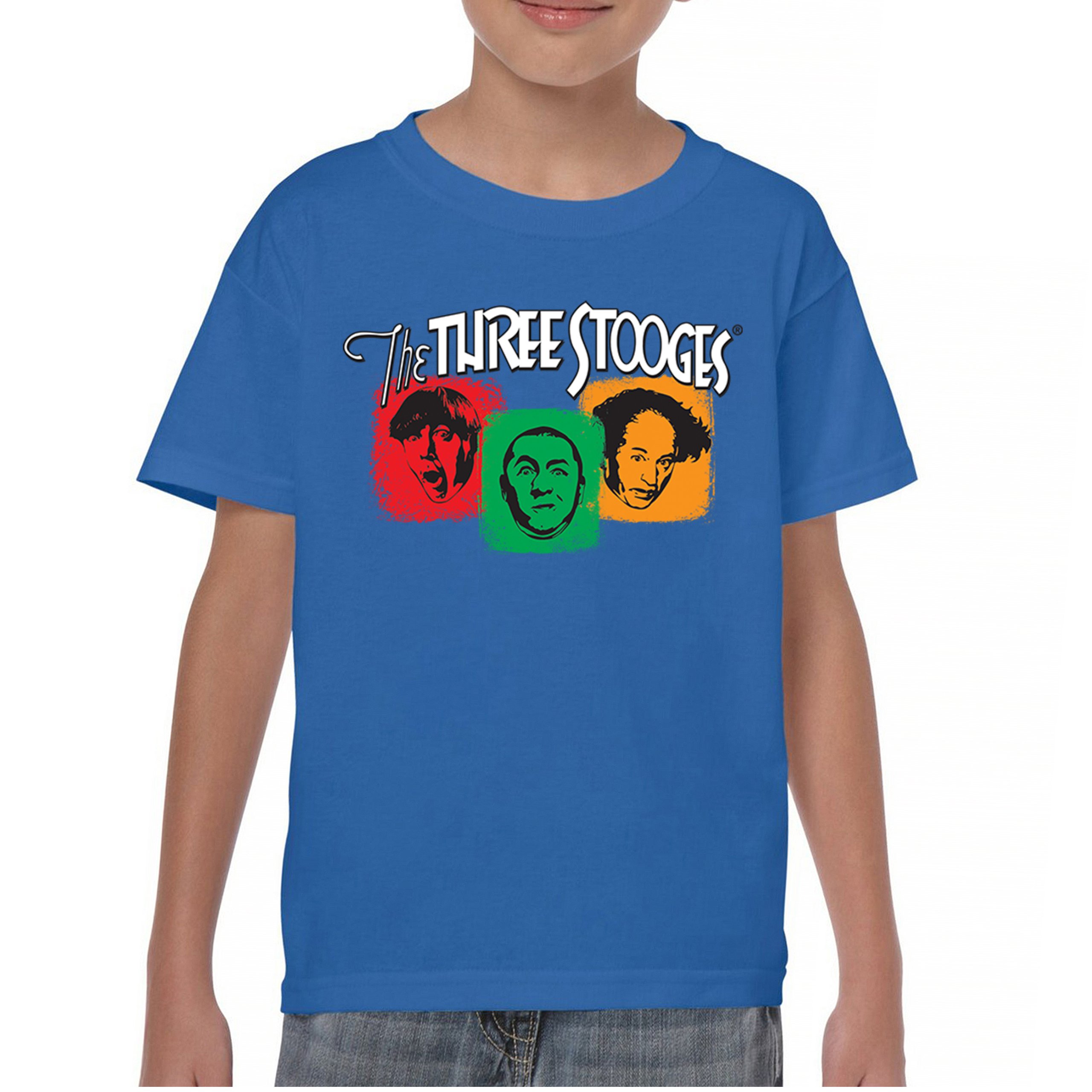 The Three Stooges Youth T-shirt 3 Classic Wise Guys Curly Moe Larry Shemp Kids - Picture 37 of 50
