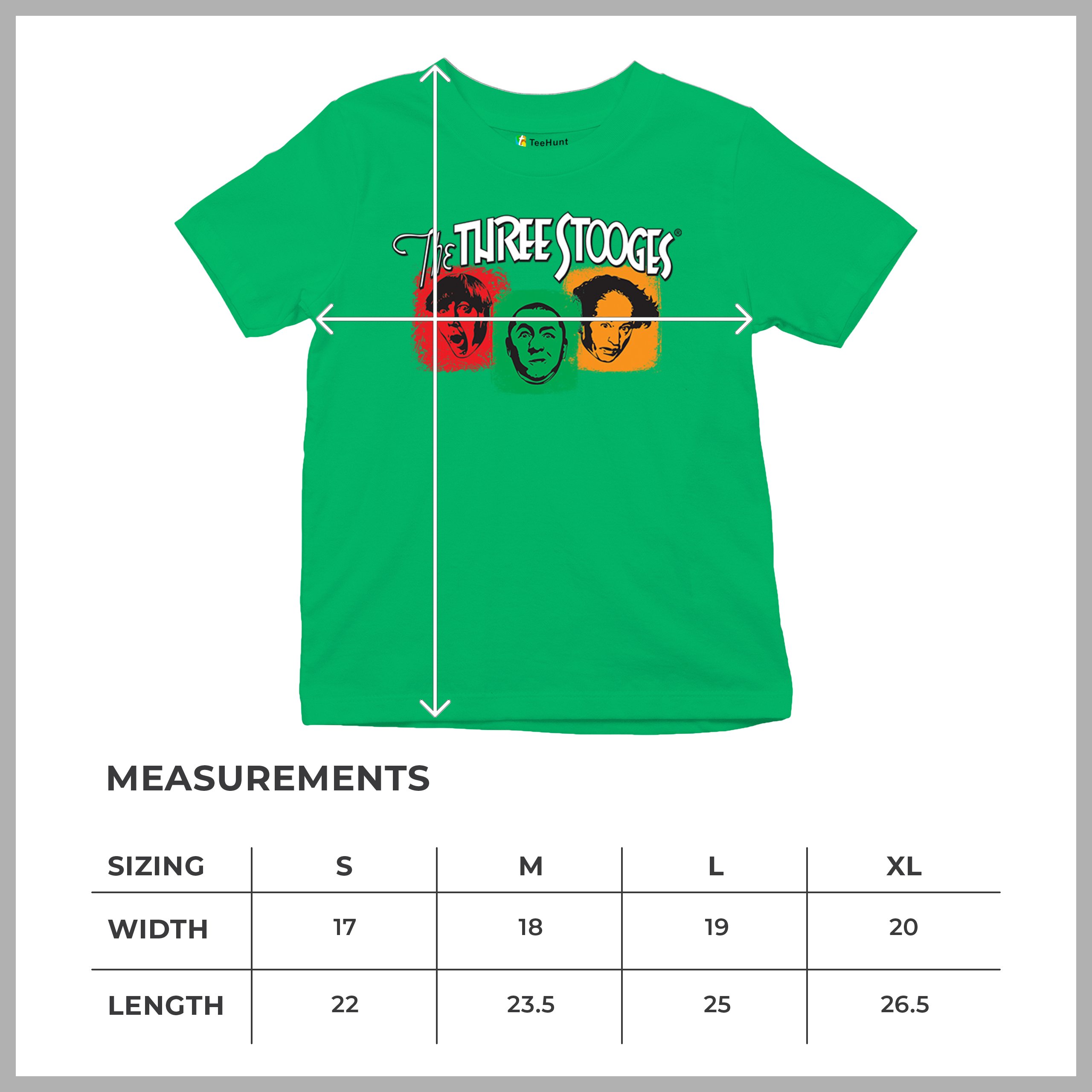 The Three Stooges Youth T-shirt 3 Classic Wise Guys Curly Moe Larry Shemp Kids - Picture 36 of 50