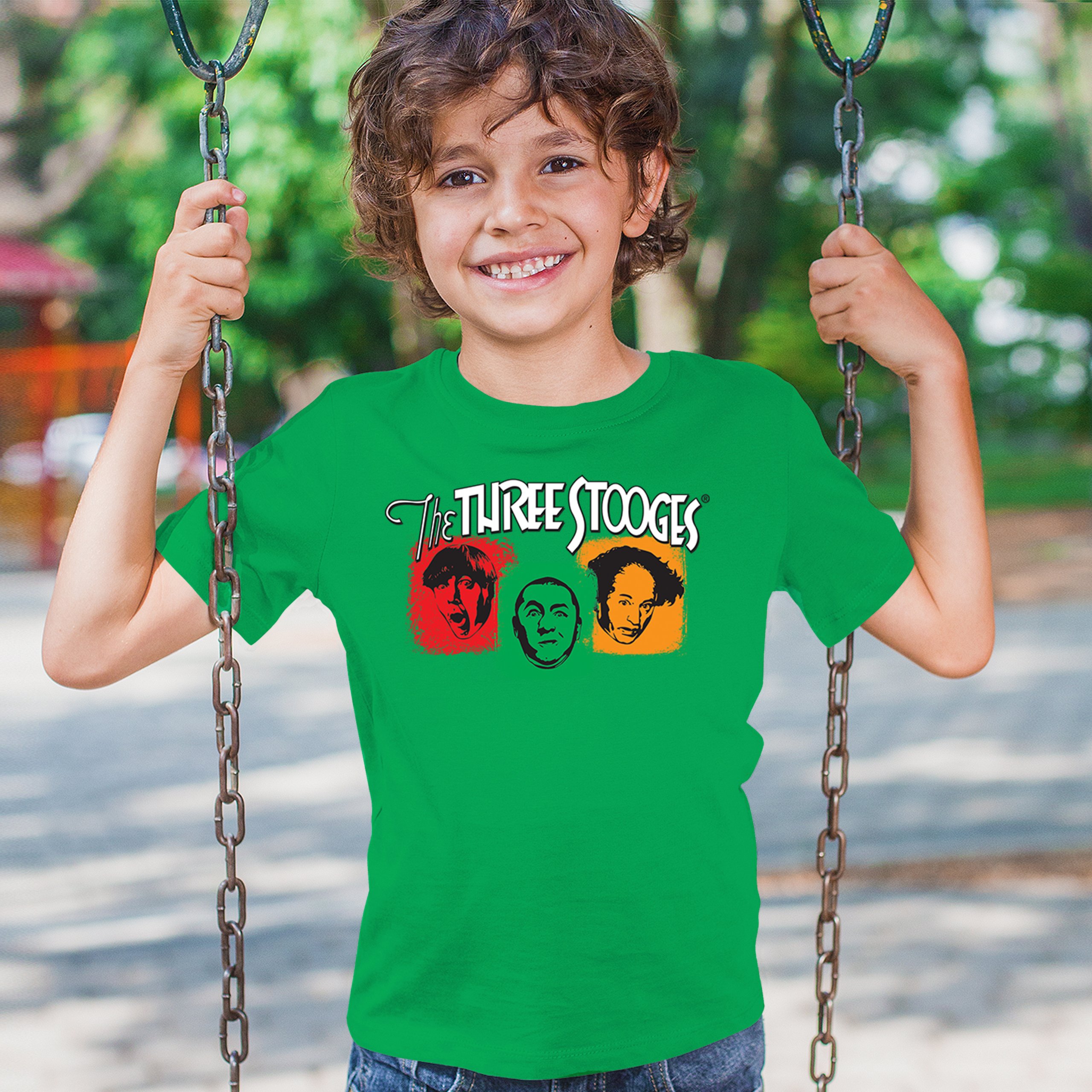The Three Stooges Youth T-shirt 3 Classic Wise Guys Curly Moe Larry Shemp Kids - Picture 33 of 50