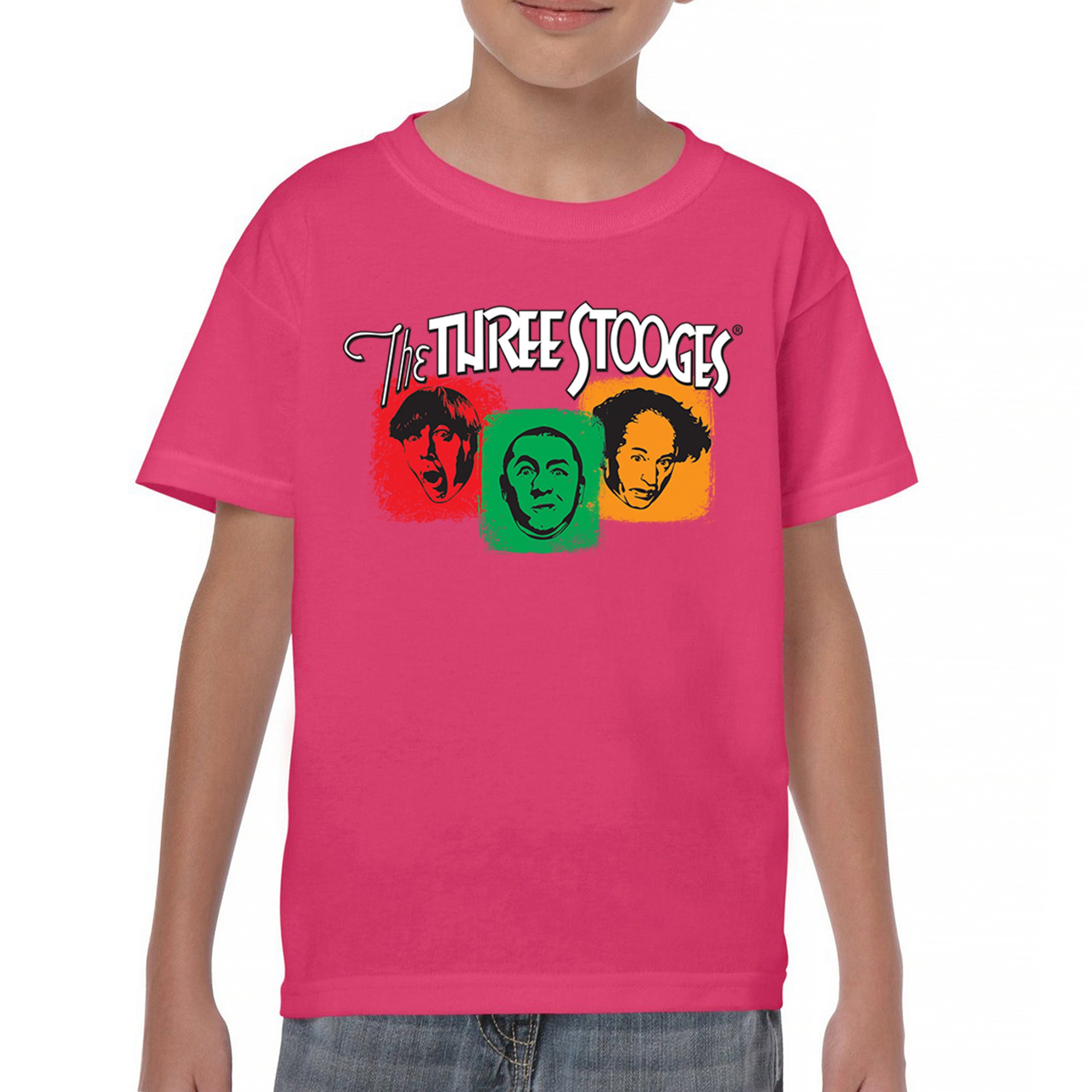 The Three Stooges Youth T-shirt 3 Classic Wise Guys Curly Moe Larry Shemp Kids - Picture 44 of 50