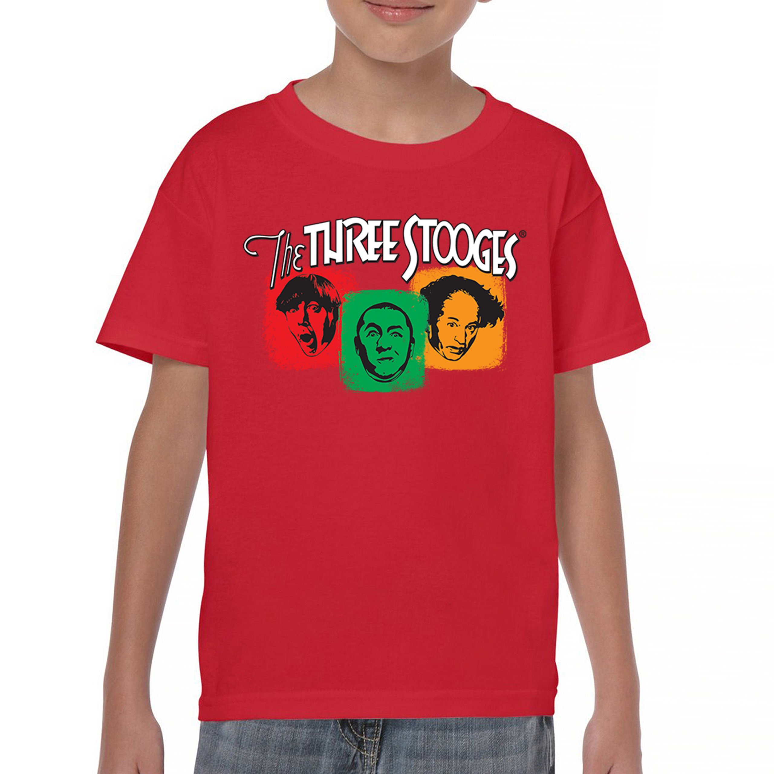The Three Stooges Youth T-shirt 3 Classic Wise Guys Curly Moe Larry Shemp Kids - Picture 16 of 50