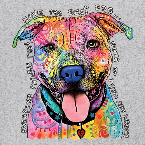 Dean Russo Colorful Pit Bull Youth T-shirt Everyone Has Best Dogs Kids - Picture 11 of 50